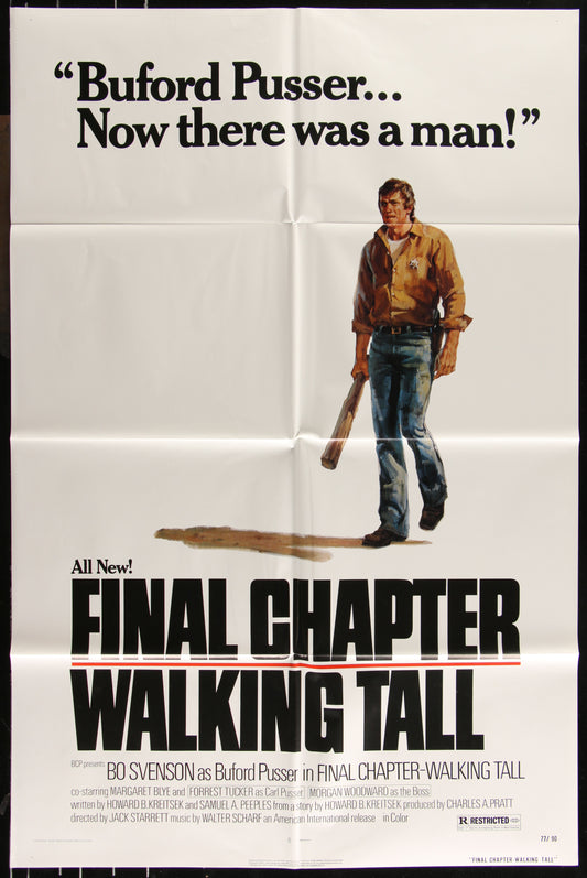 Final Chapter: Walking Tall (1977) Original US One Sheet Movie Poster 27 x 41