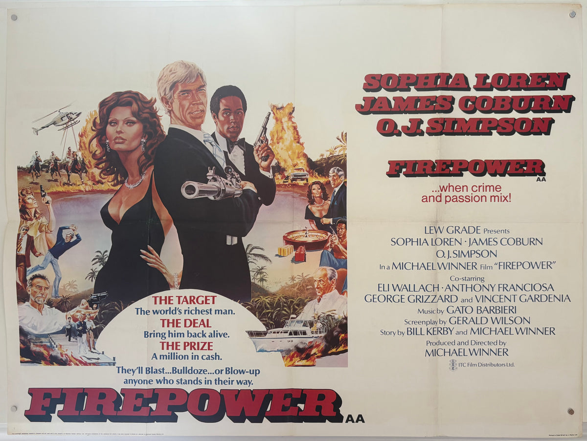 Firepower (1979) Original UK Quad Movie Poster