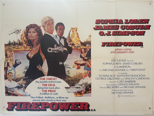 Firepower (1979) Original UK Quad Movie Poster