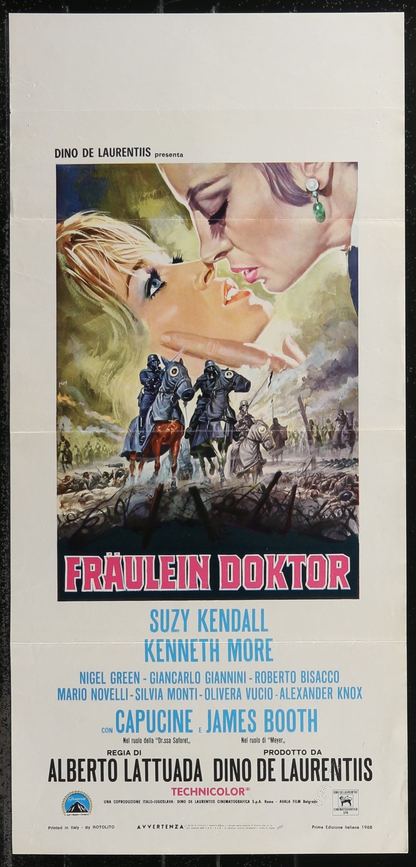 Fraulein Doktor (1969) Original Italian Locandina Movie Poster 33 x 70 cm