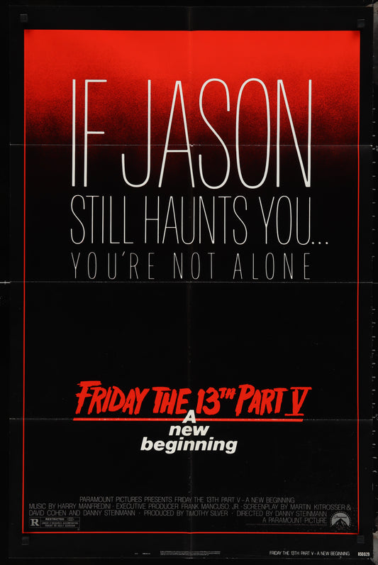 Friday the 13th Part V: A New Beginning (1985) Original US One Sheet Movie Poster 27x41