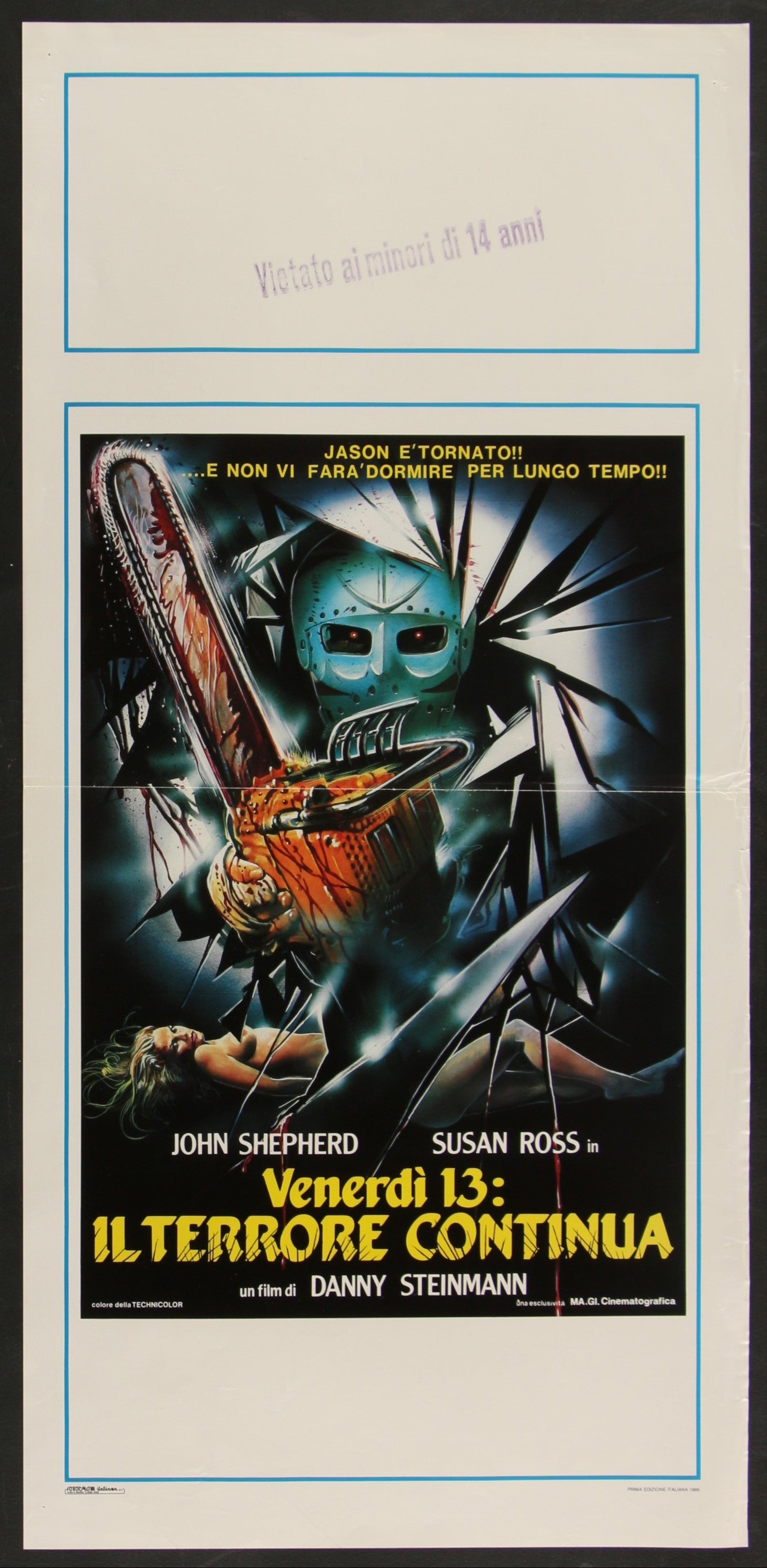 Friday the 13th Part V: A New Beginning (1986) Original Italian Locandina Movie Poster 13x27