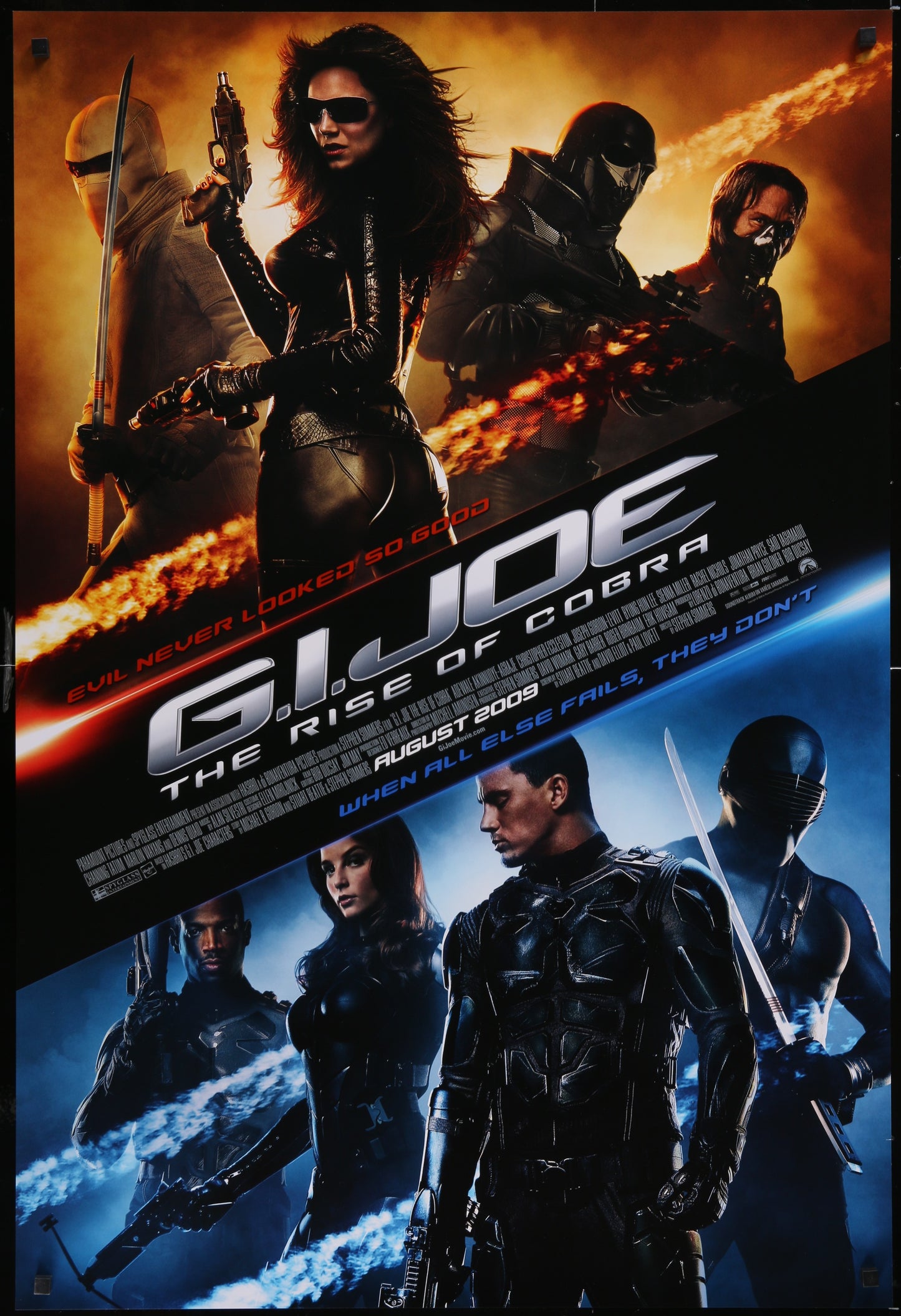 G.I. Joe: The Rise of Cobra (2009) Original US One Sheet Advance Movie Poster 27 x 40