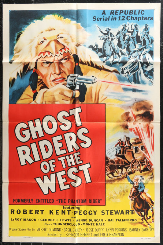 Ghost Riders Of The West (1954 RR) Original US One Sheet Movie Poster 27 x 41