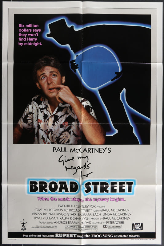 Give My Regards To Broad Street (1984) Original US One Sheet Movie Poster