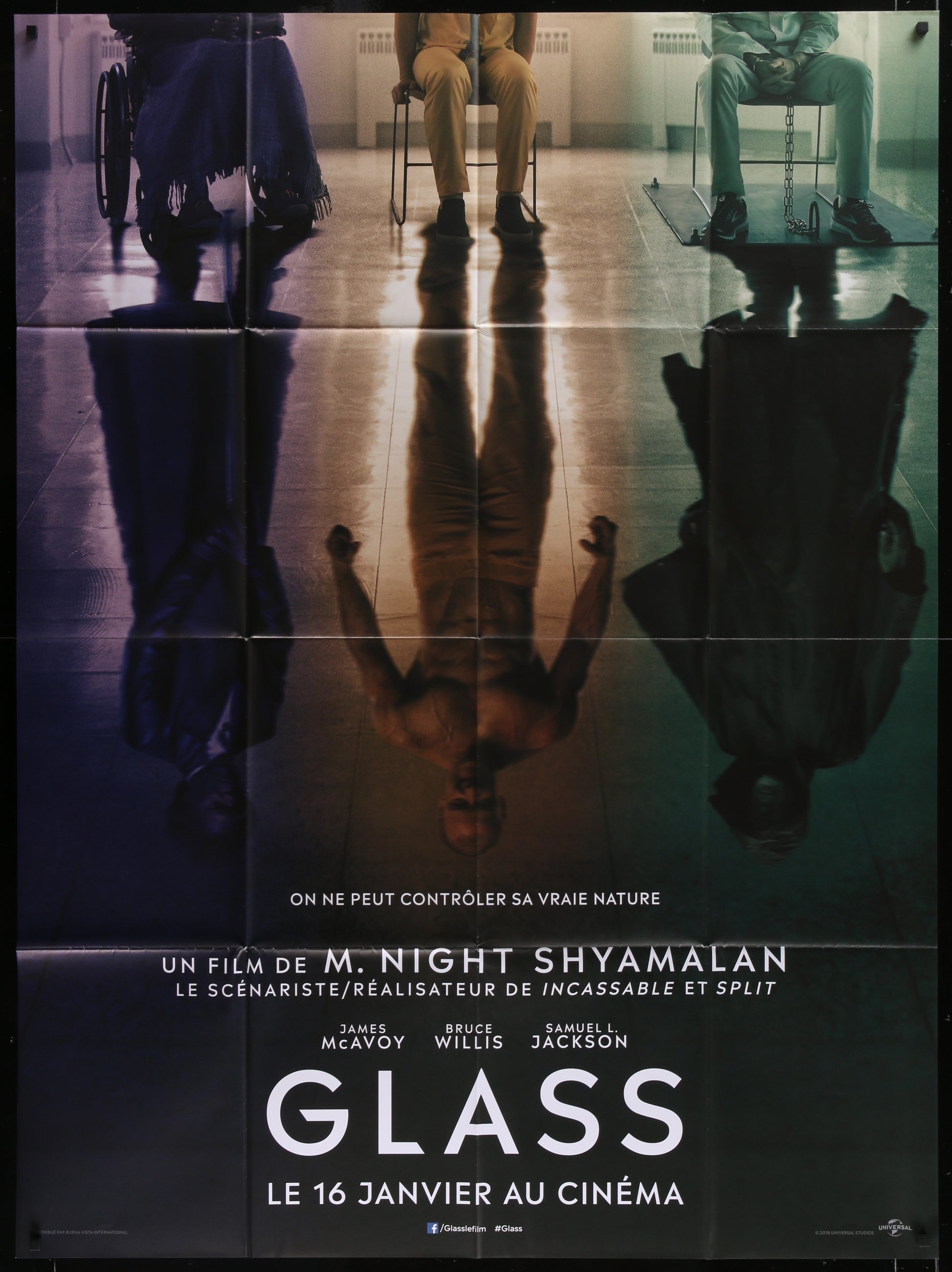 Glass (2019) Original French One Panel Movie Poster