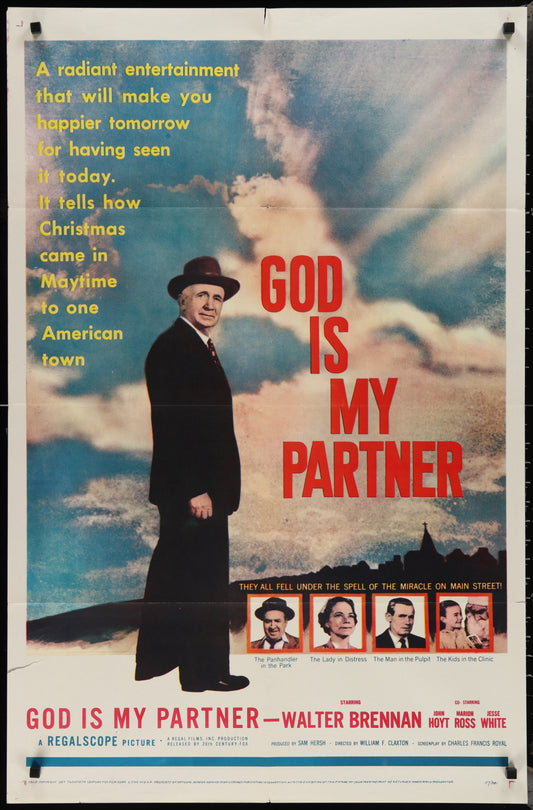 God Is My Partner (1957) Original US One Sheet Movie Poster 27 x 41