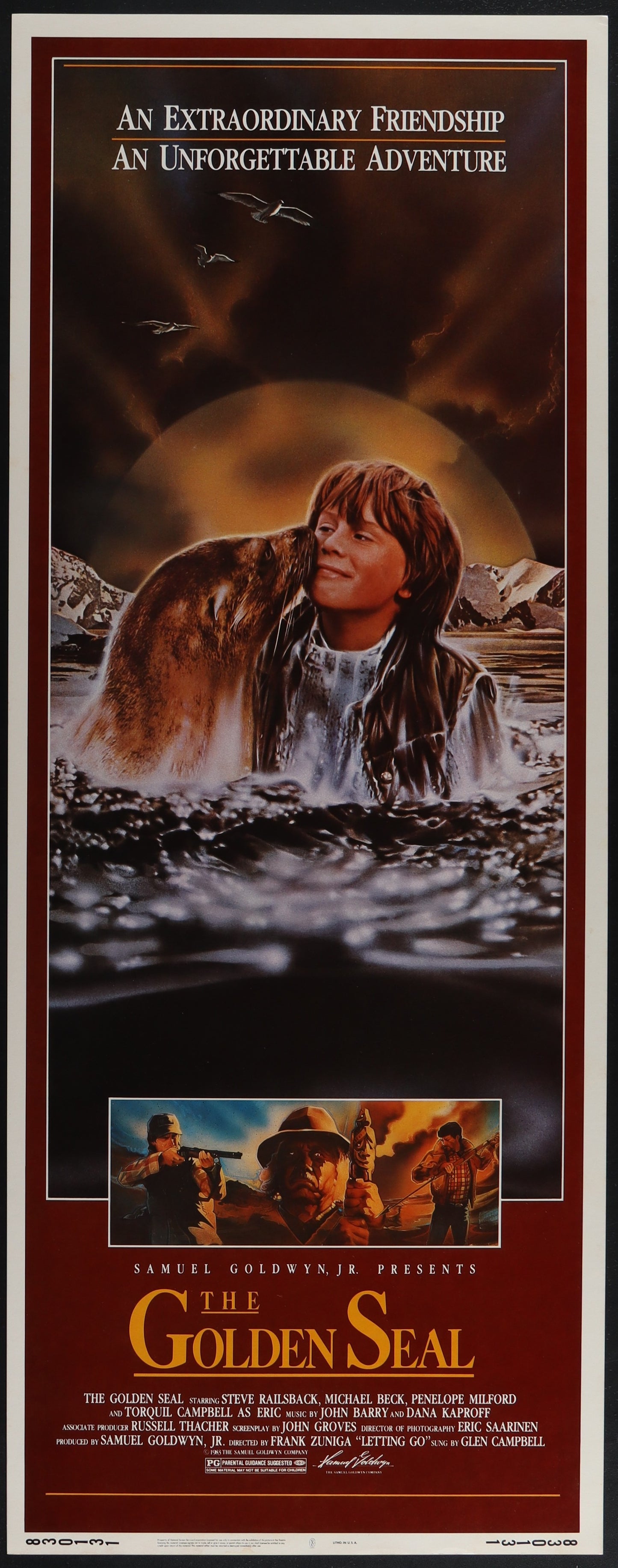 The Golden Seal (1983) Original US Insert Movie Poster