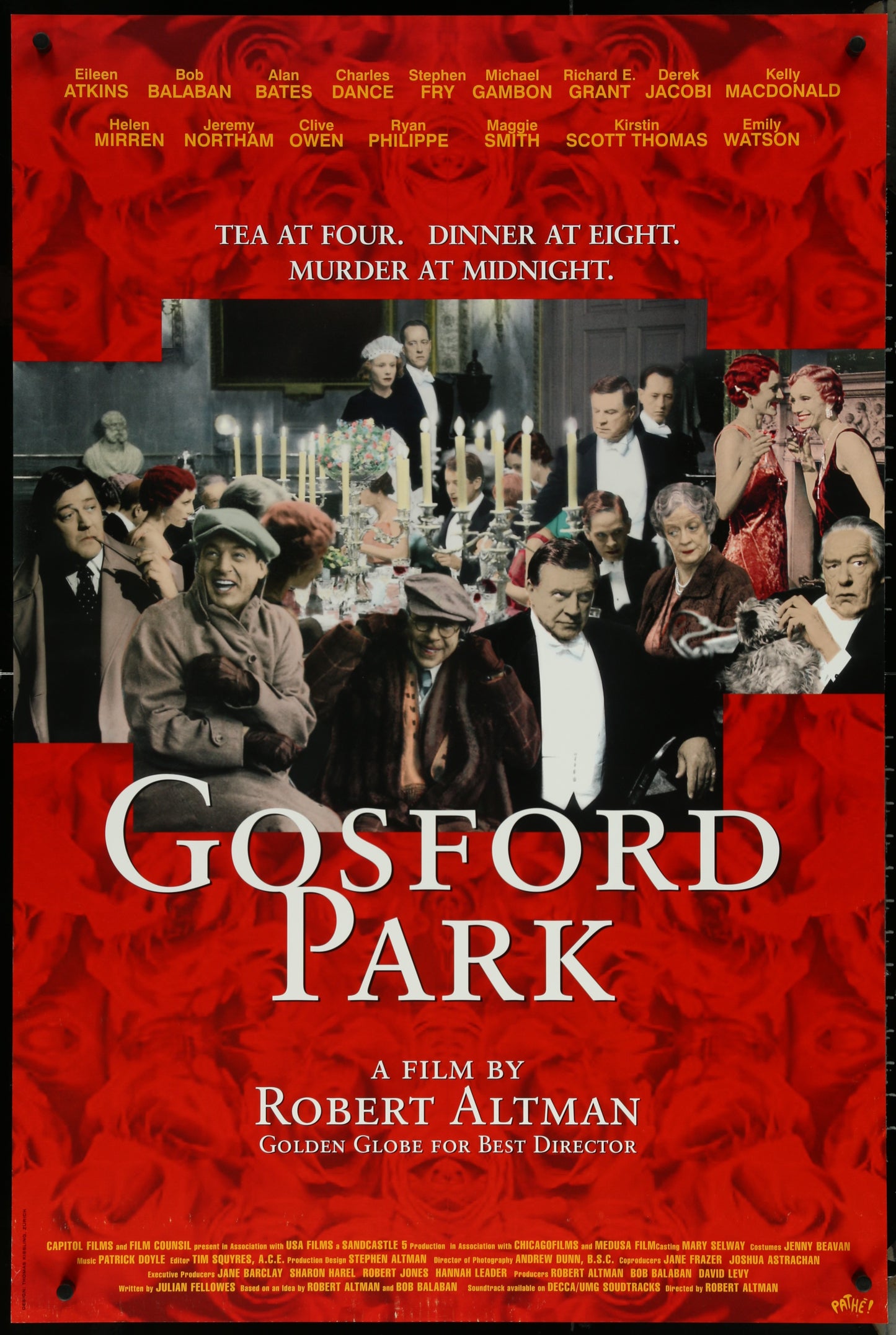 Gosford Park (2001) Original US One Sheet Movie Poster 27 x 40