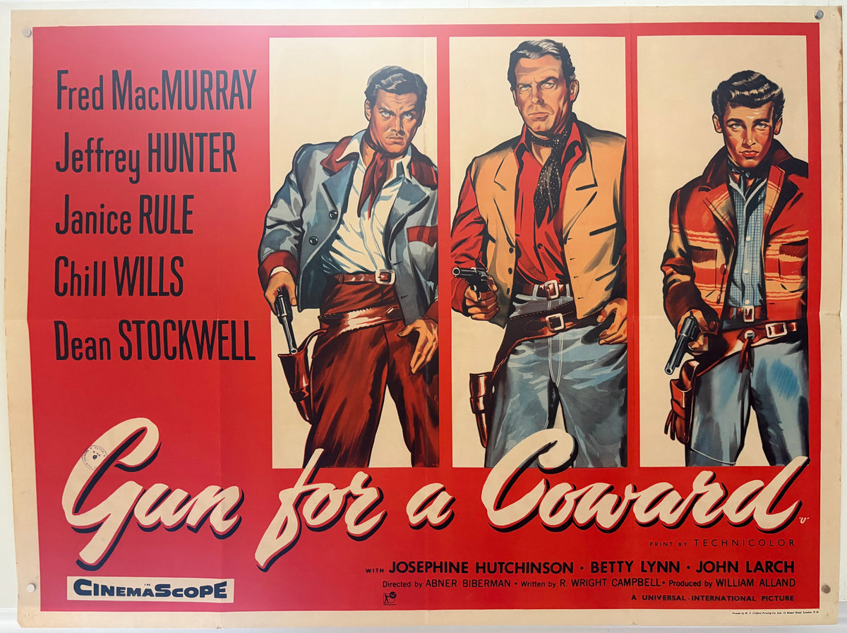 Gun for a Coward (1957) Original UK Quad Movie Poster