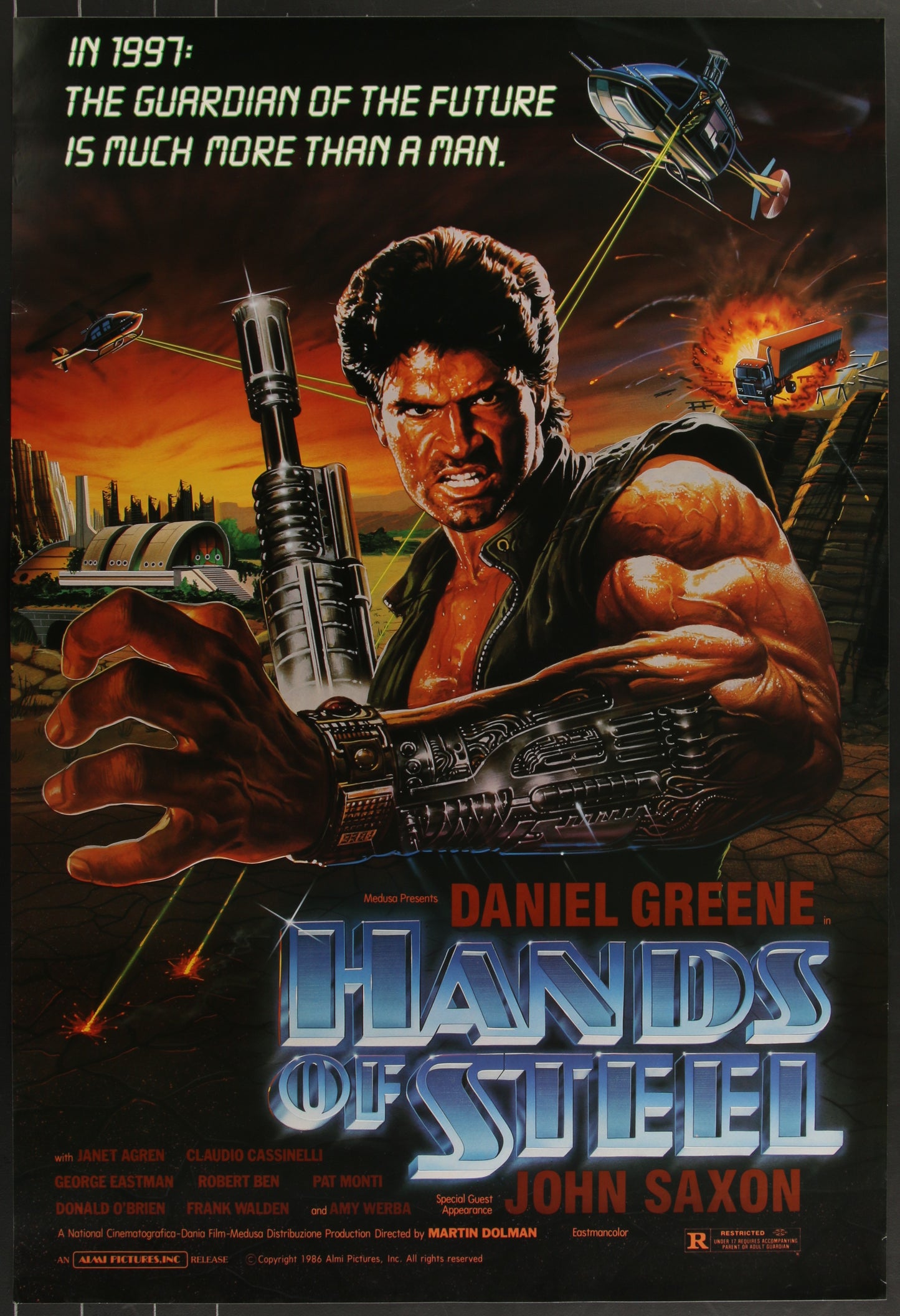 Hands Of Steel (1986) Original US One Sheet Movie Poster 26.5 x 39