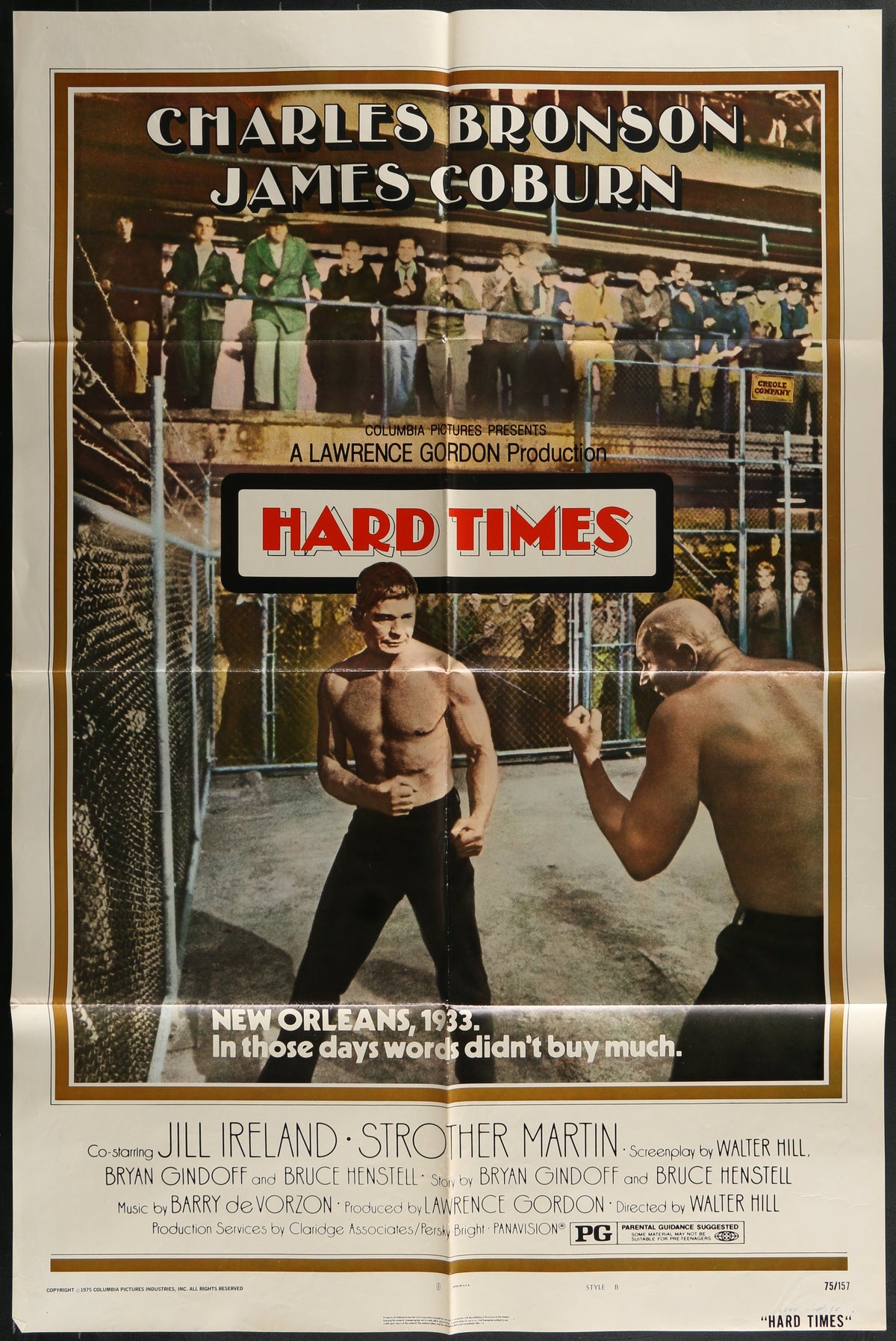 Hard Times (1975) Original US One Sheet Movie Poster