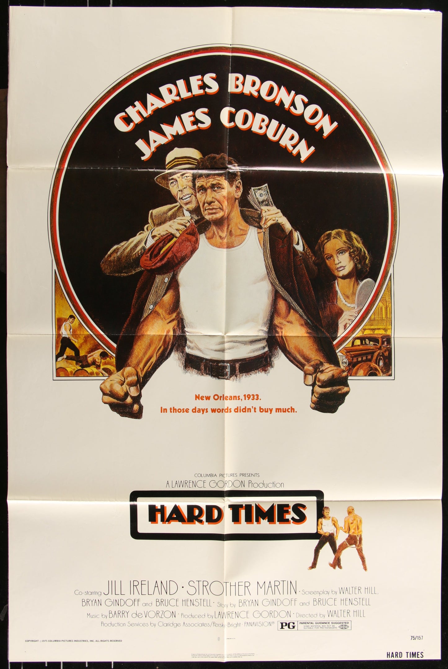 Hard Times (1975) Original US One Sheet Movie Poster 27 x 41