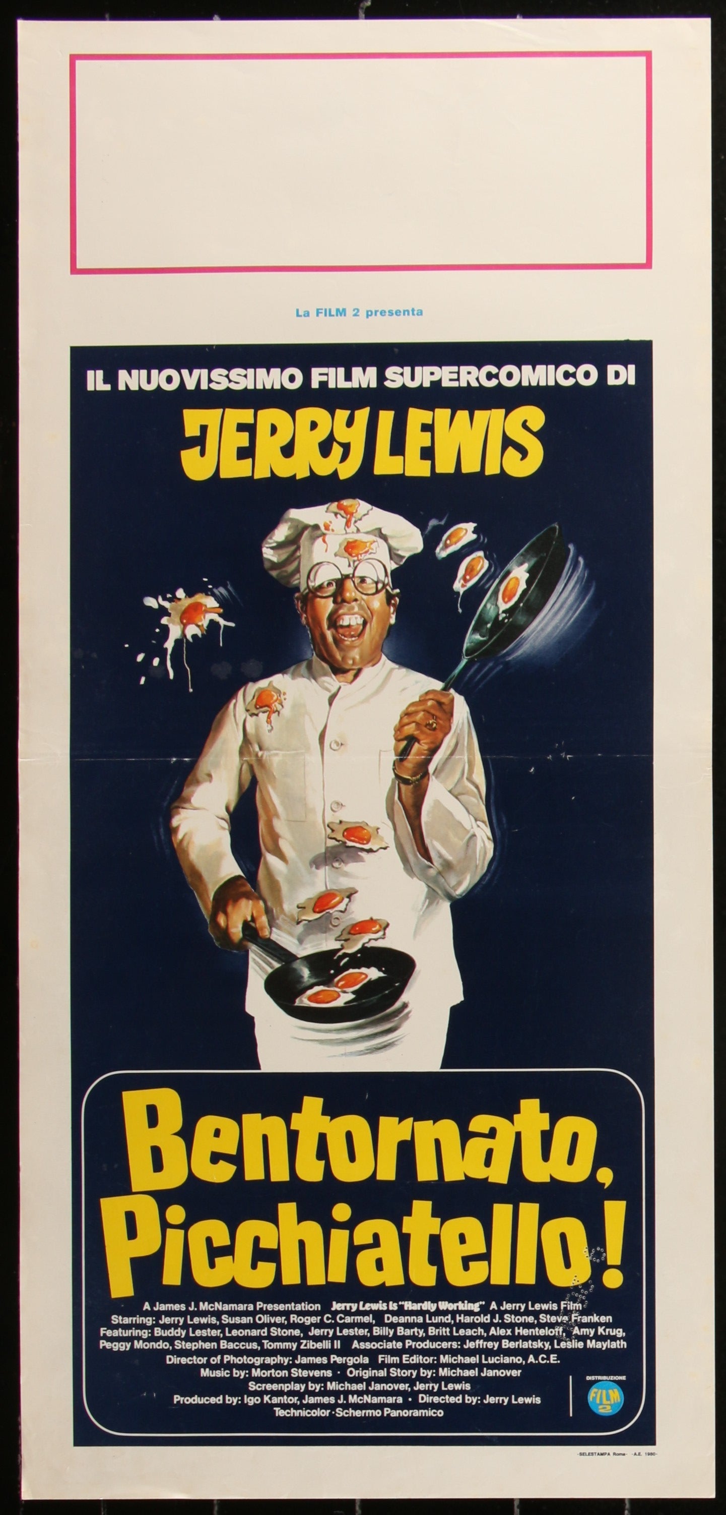 Hardly Working (1981) Original Italian Locandina Movie Poster 33 x 70 cm