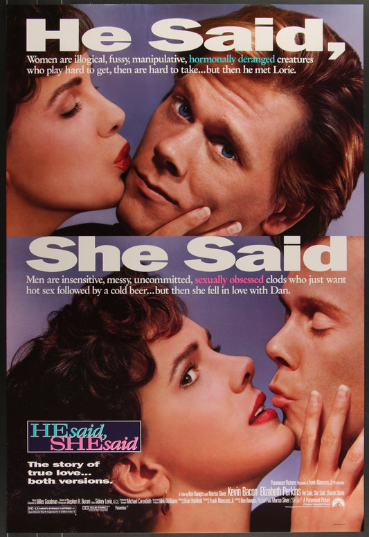 He Said, She Said (1991) Original US One Sheet Movie Poster 27 x 40