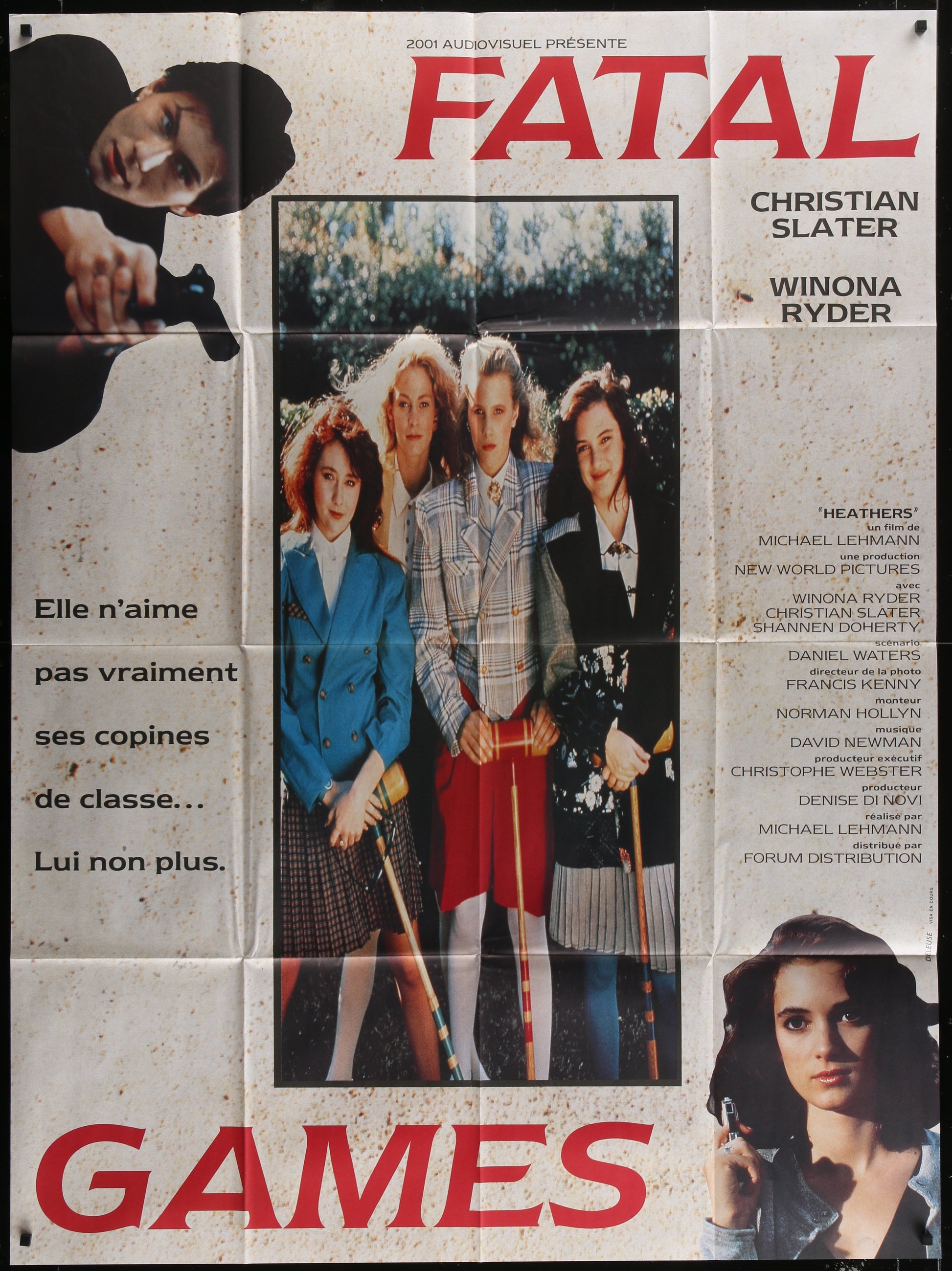 Heathers (1991) Original French Grande Movie Poster 117 x 159 cm