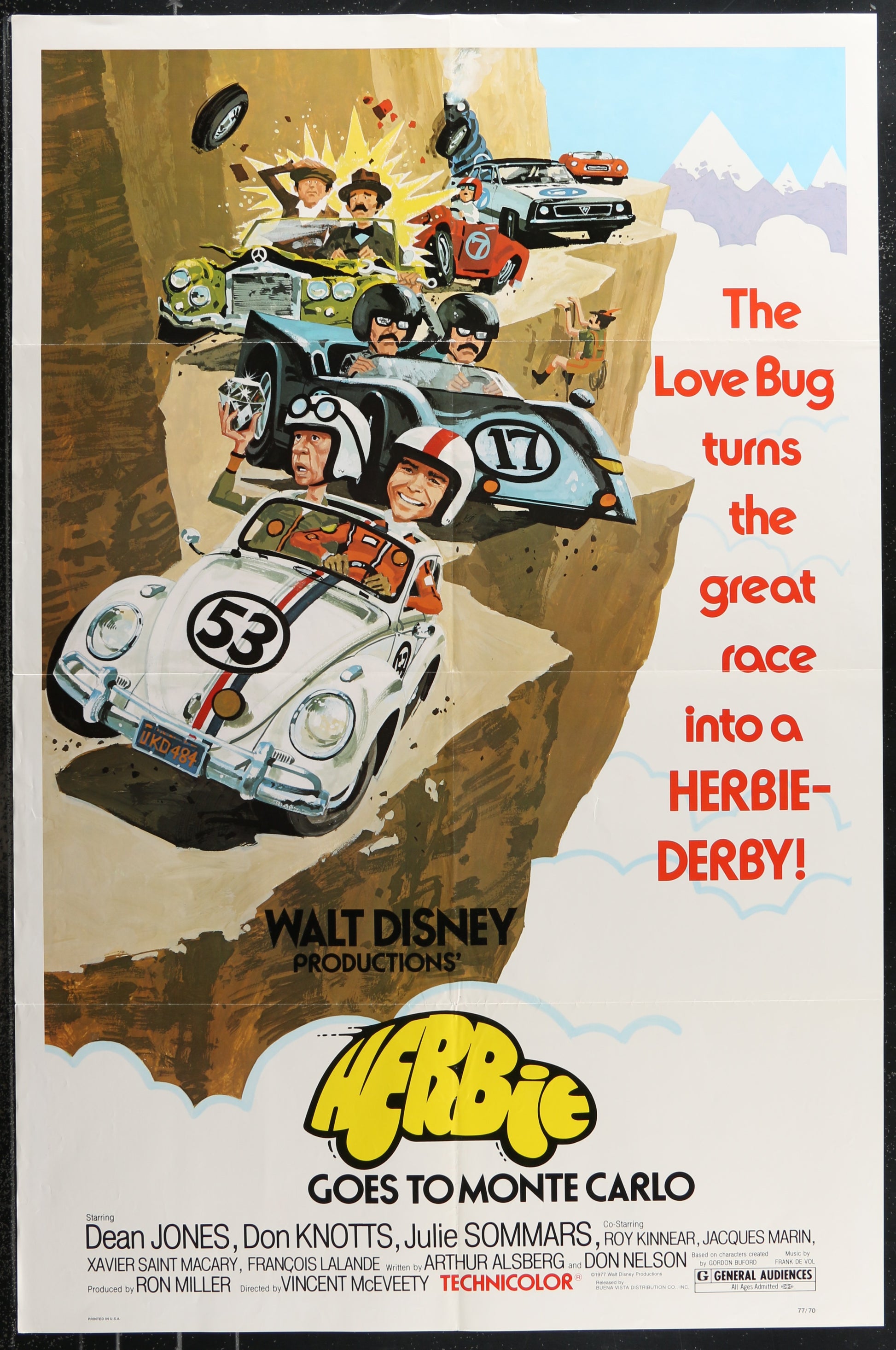 Herbie Goes To Monte Carlo (1977) Original US One Sheet Movie Poster