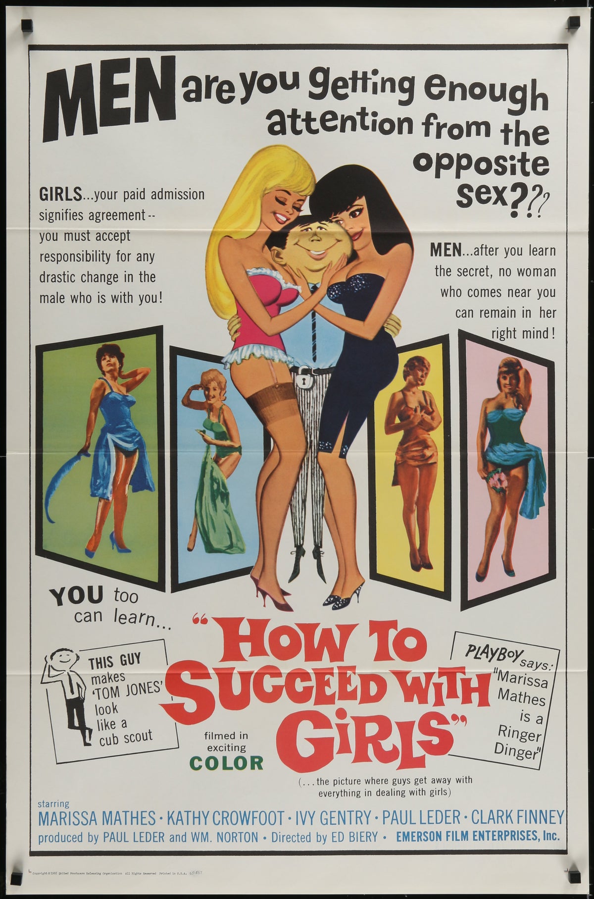 How to Succeed with Girls (1964) Original US One Sheet Movie Poster