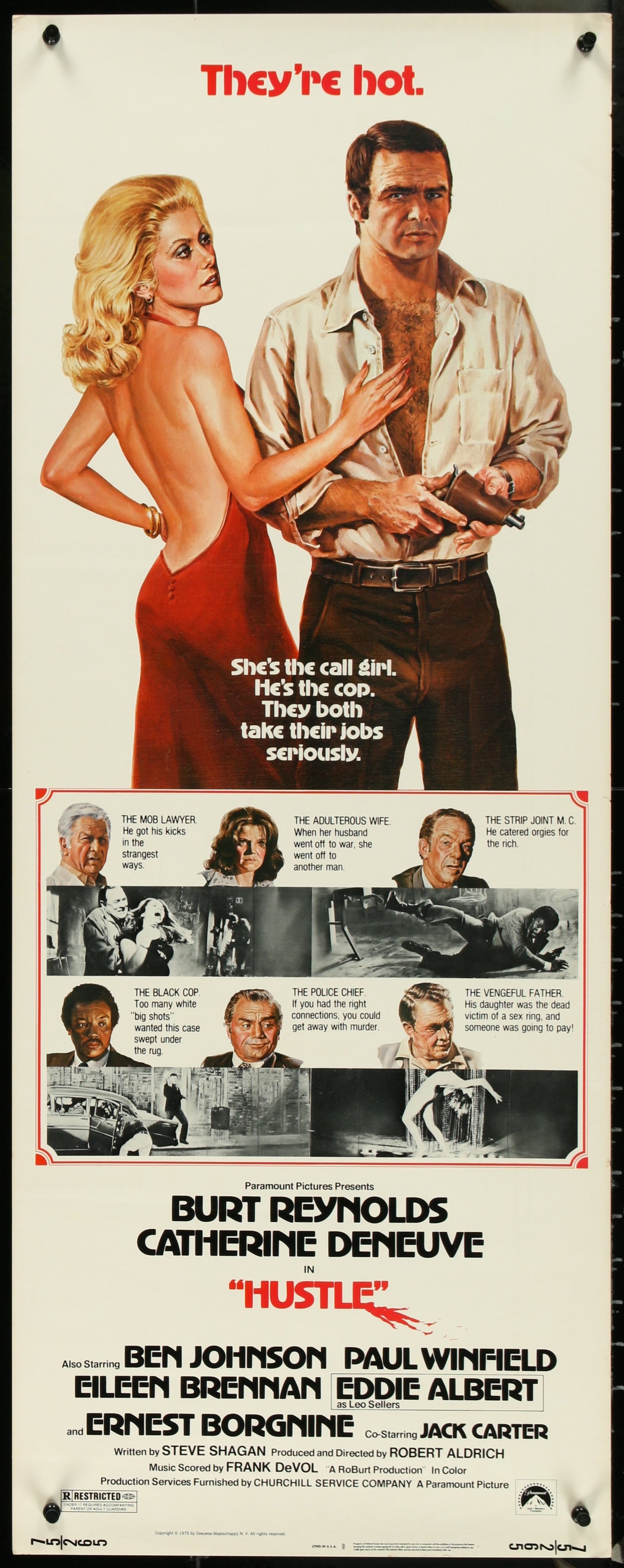 Hustle (1975) Original US Insert Poster