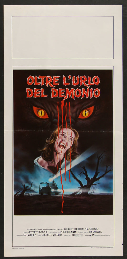 Razorback (1986) Original Italian Locandina Movie Poster