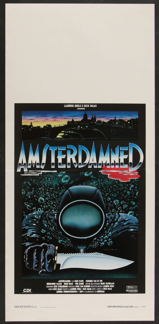 Amsterdamned (1988) Original Italian Locandina Movie Poster