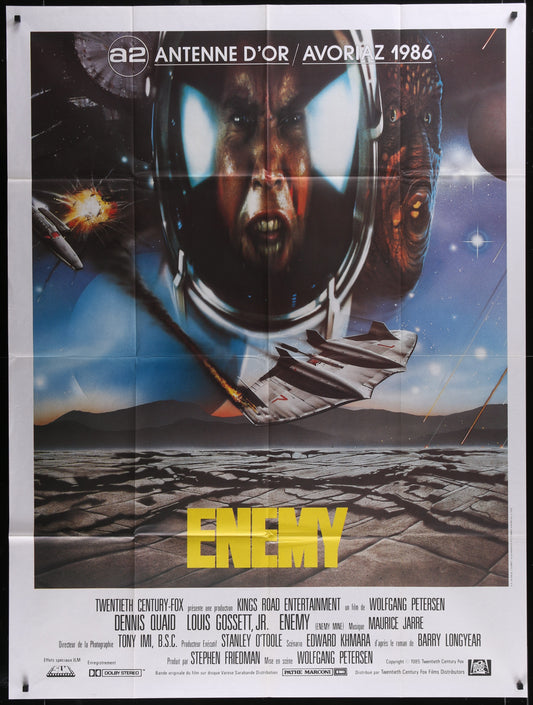 Enemy Mine (1985) Original French One Panel Movie Poster