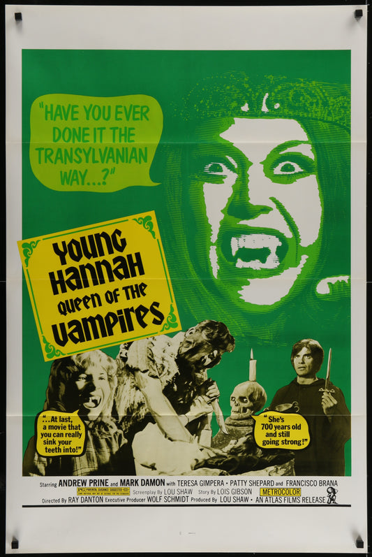 Young Hannah, Queen Of The Vampires (1973) Original US One Sheet Movie Poster 27 x 41