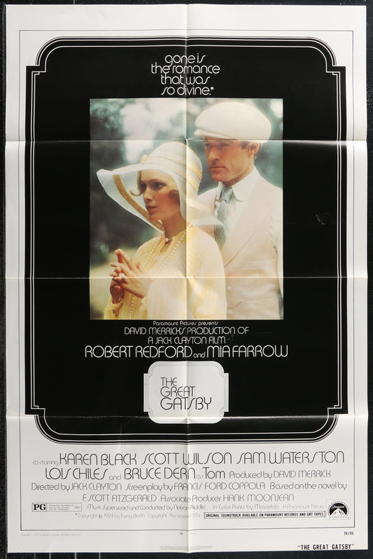 The Great Gatsby (1974) Original US One Sheet Movie Poster