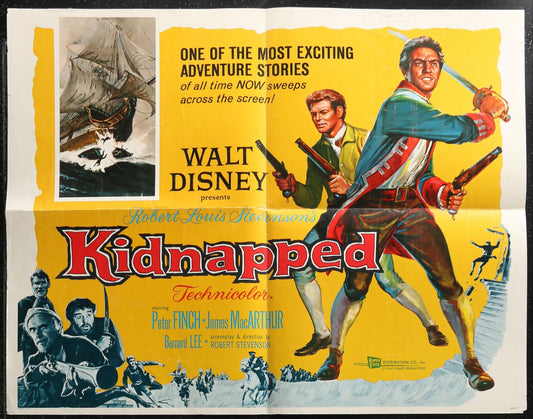 Kidnapped (1960) Original US Half-Sheet Movie Poster