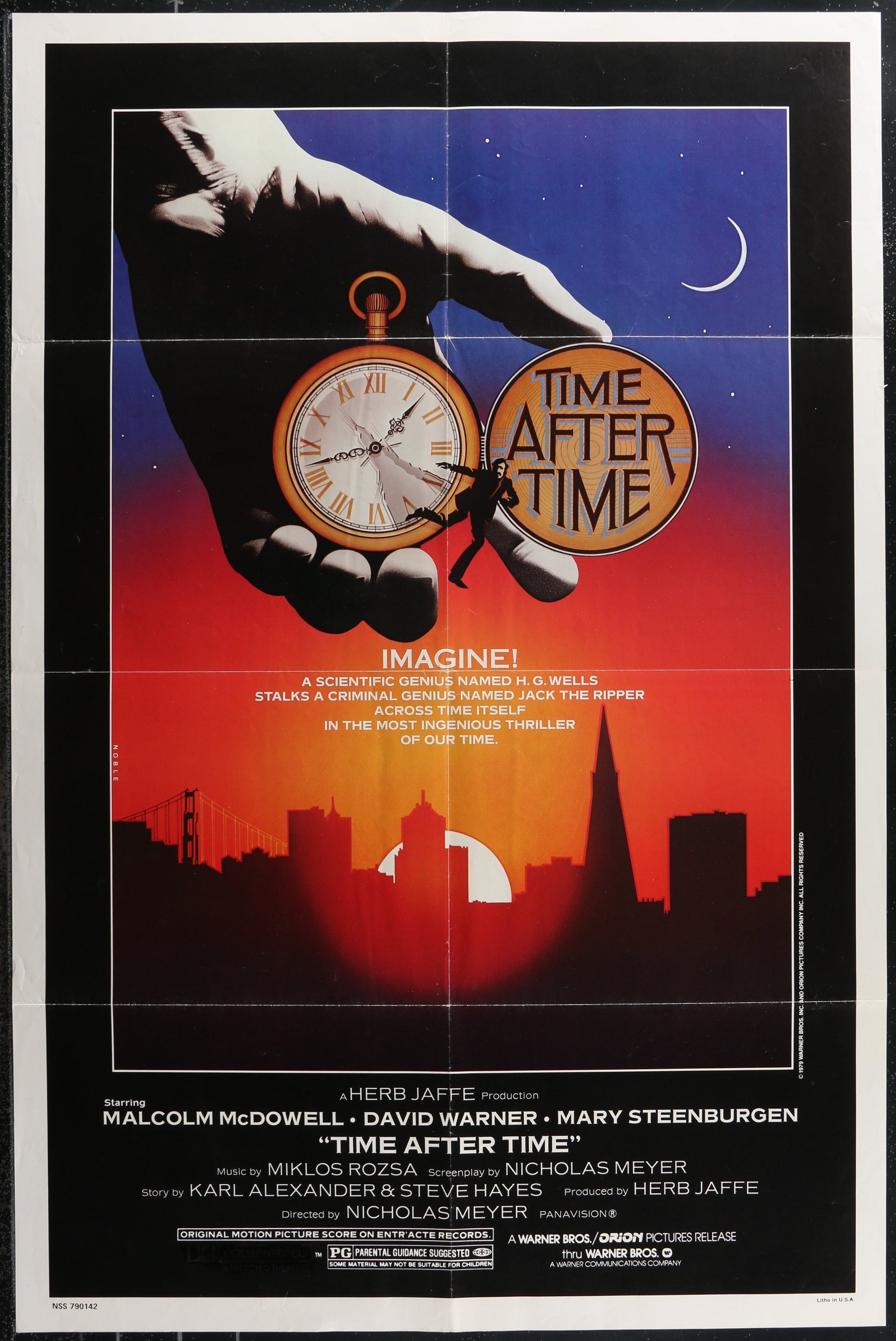 Time After Time (1979) Original US One Sheet Movie Poster