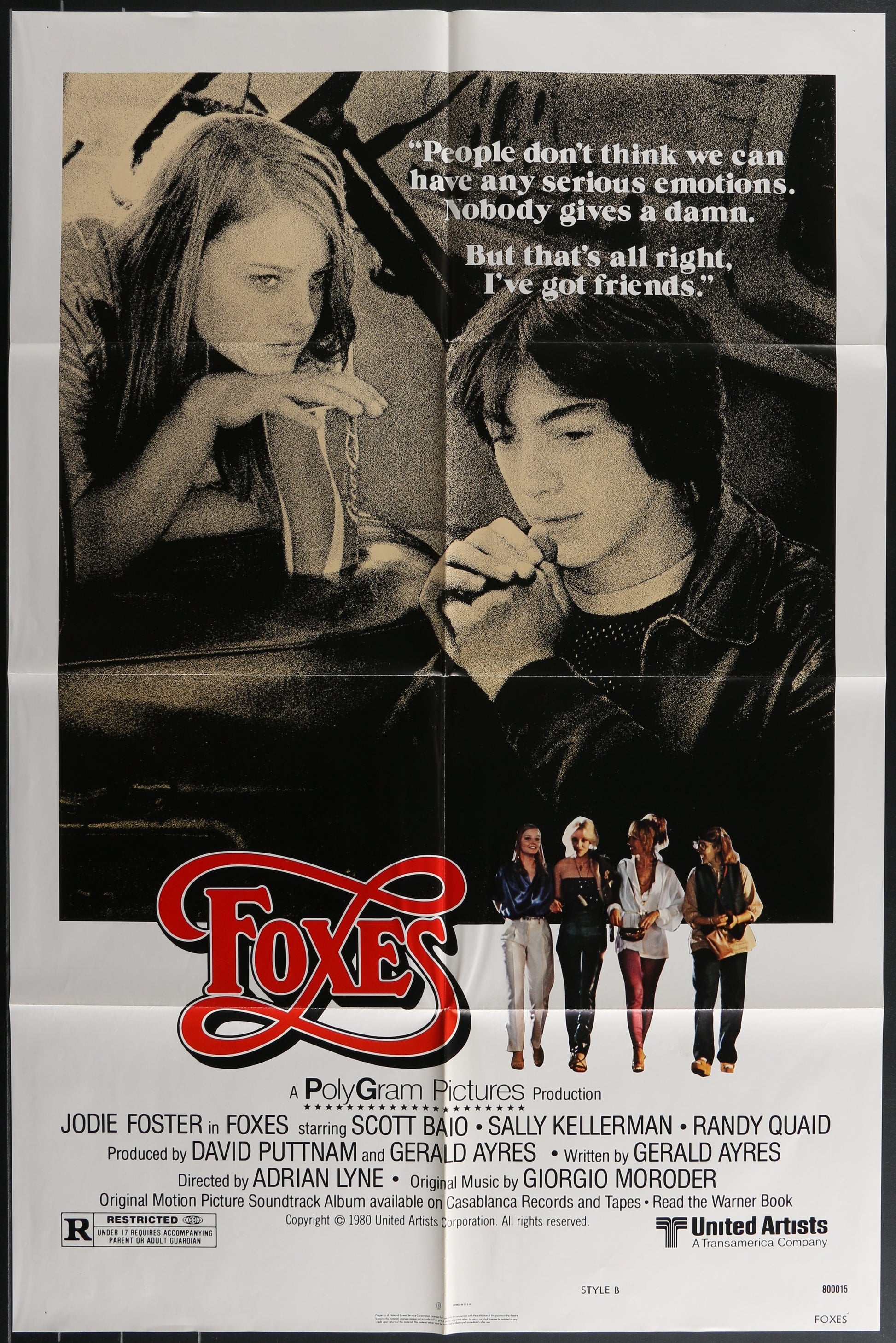 Foxes (1980) Original One Sheet US Movie Poster