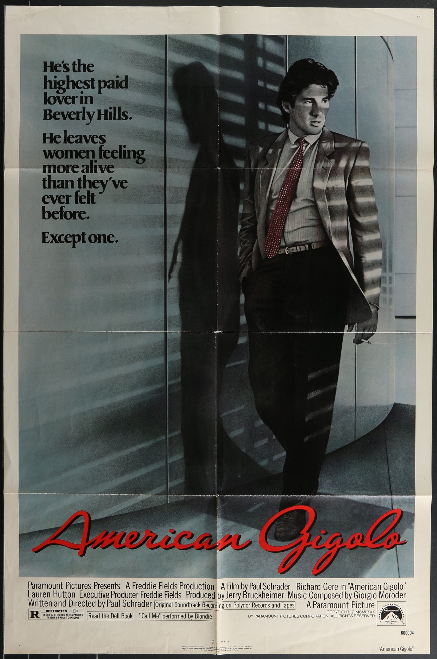 American Gigolo (1980) Original US One Sheet Movie Poster