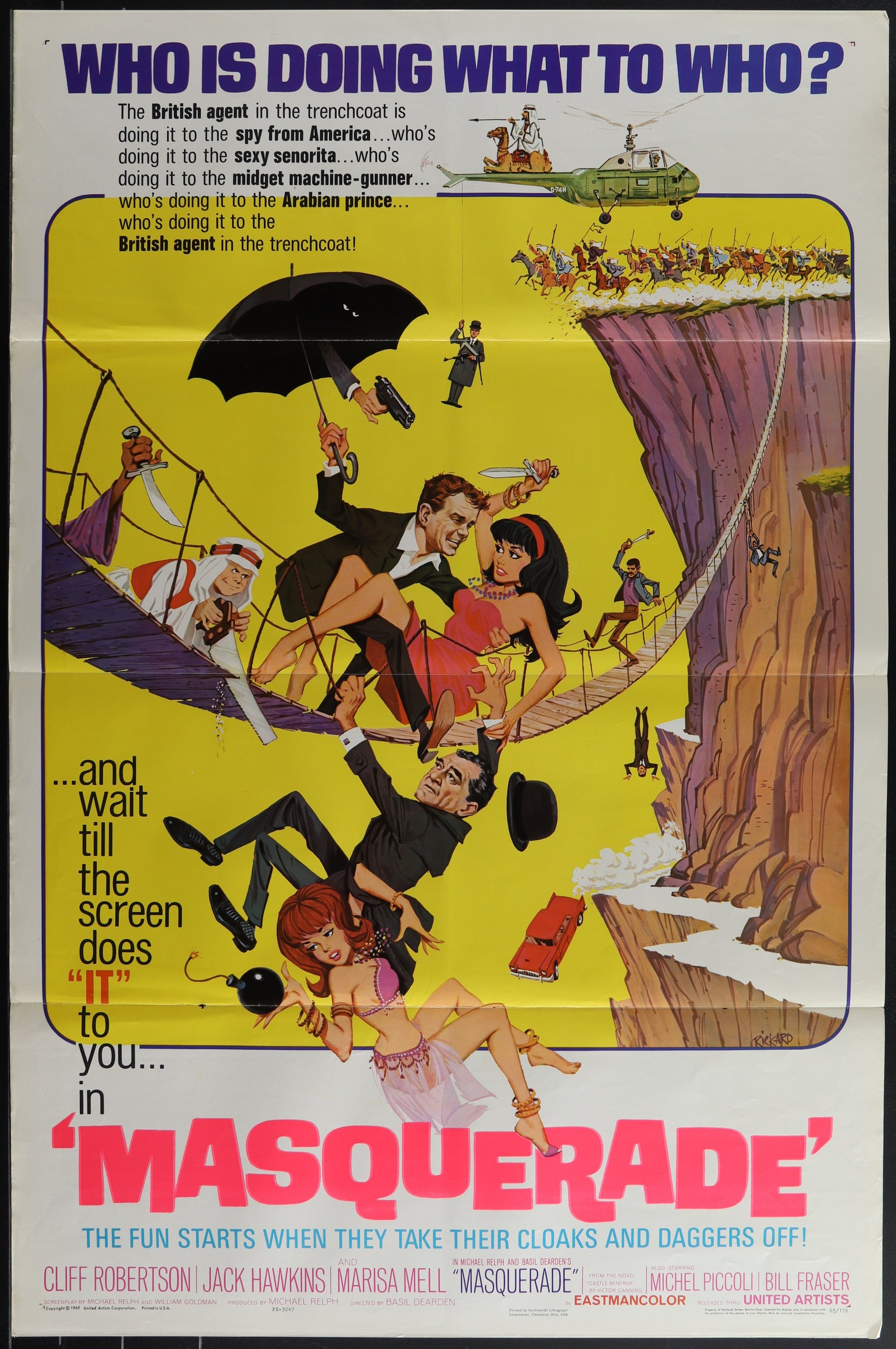 Masquerade (1965) Original US One Sheet Movie Poster