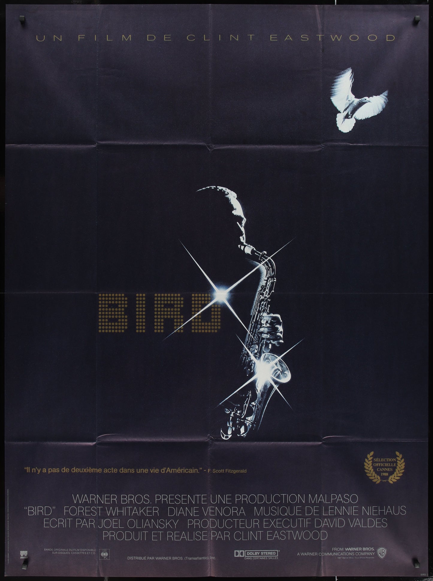 Bird (1988) Original Grande Panel Movie Poster