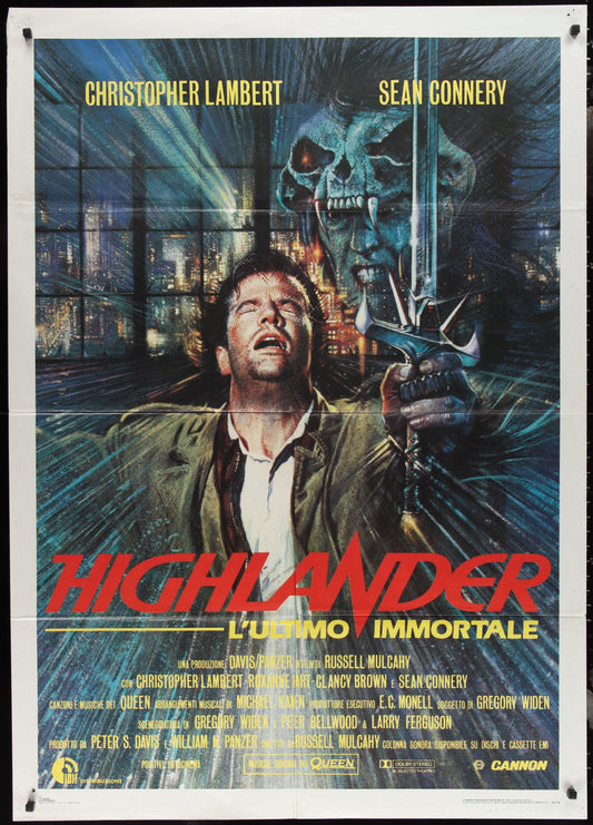 Highlander (1986) Original Italian One Panel Movie Poster