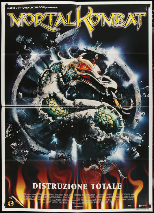 Mortal Kombat (1995) Original Italian One Panel Movie Poster