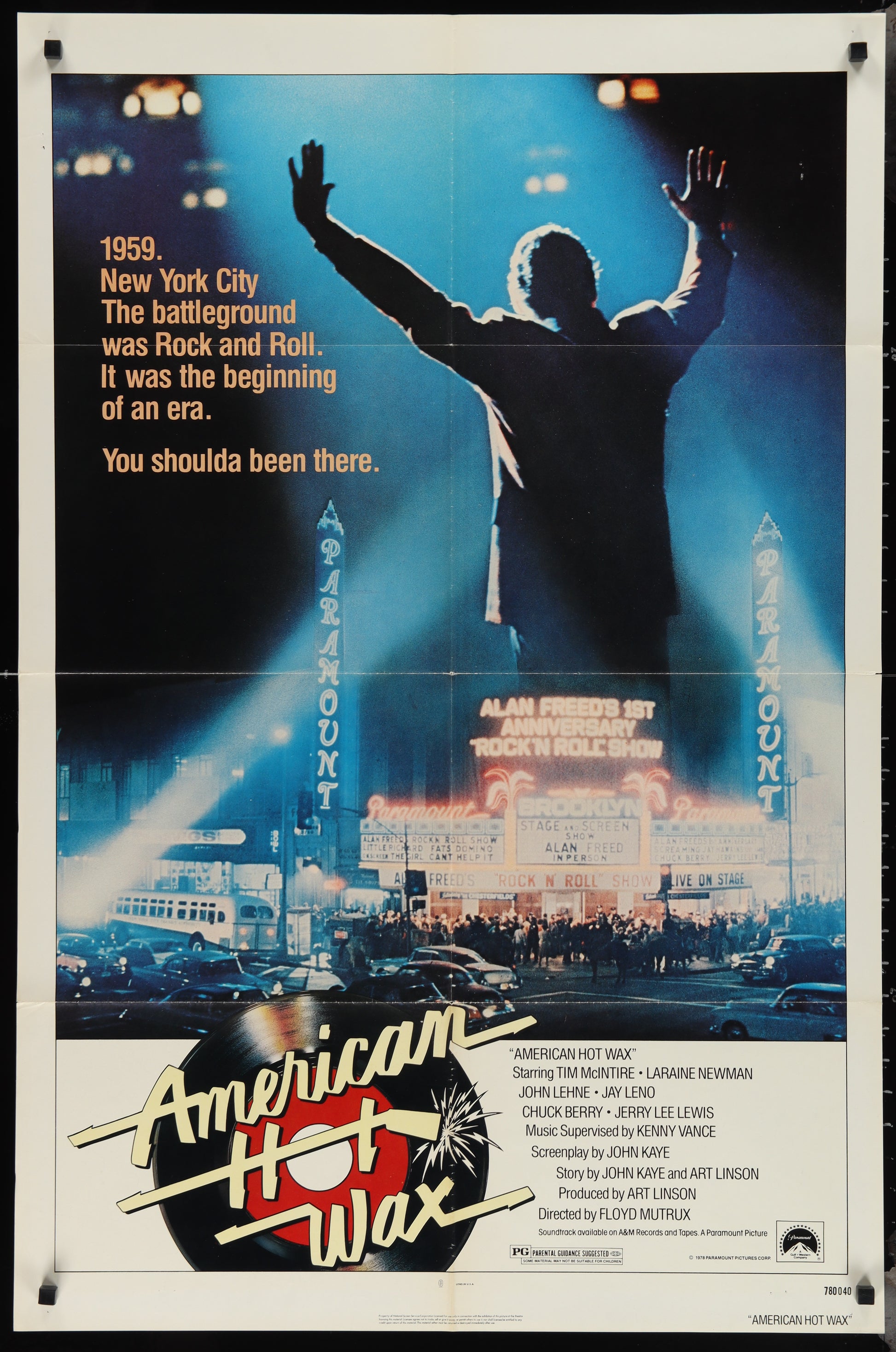 American Hot Wax (1978) Original US One Sheet Movie Poster