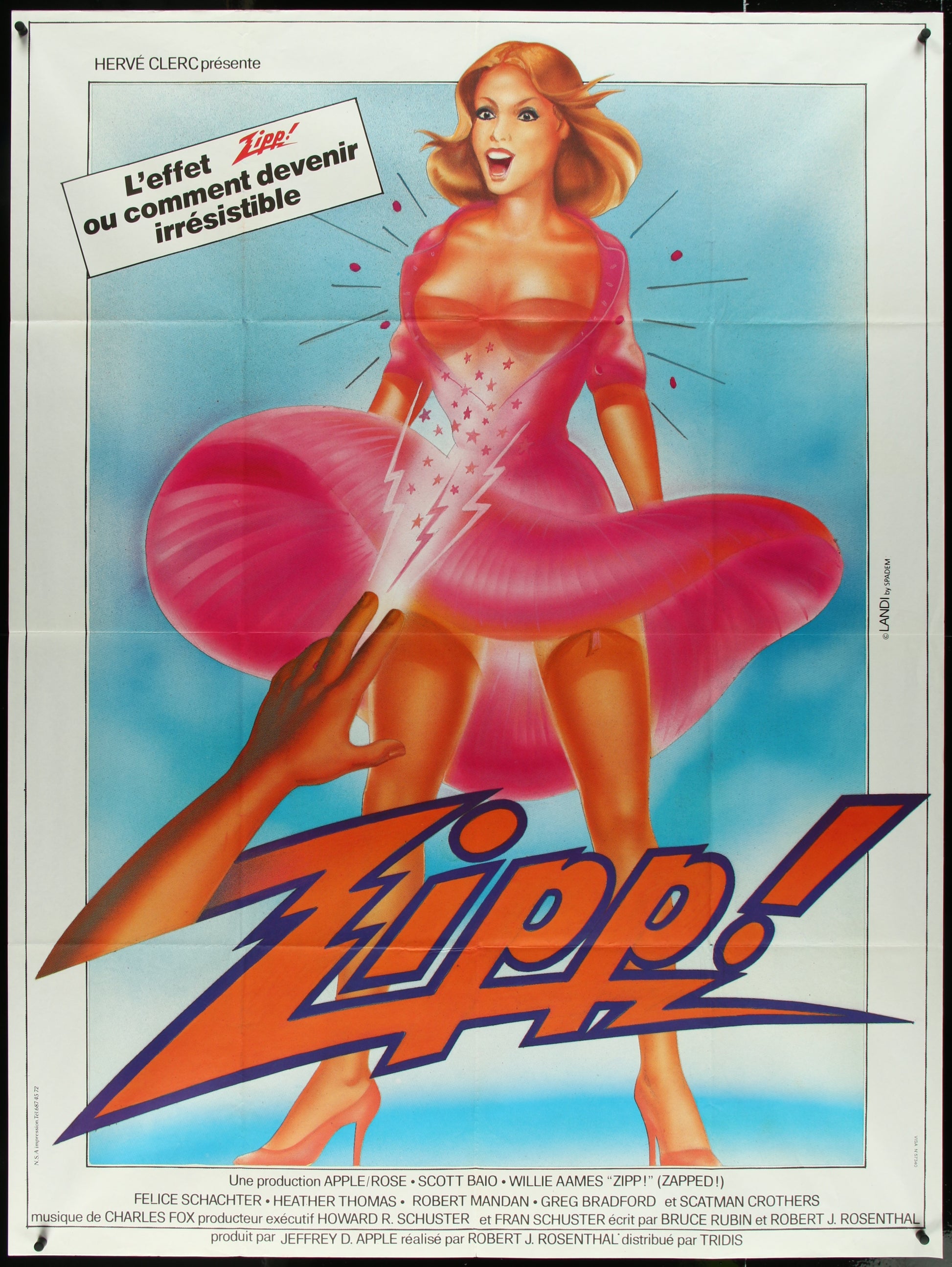 Zapped! (1982) Original French One Panel Movie Poster