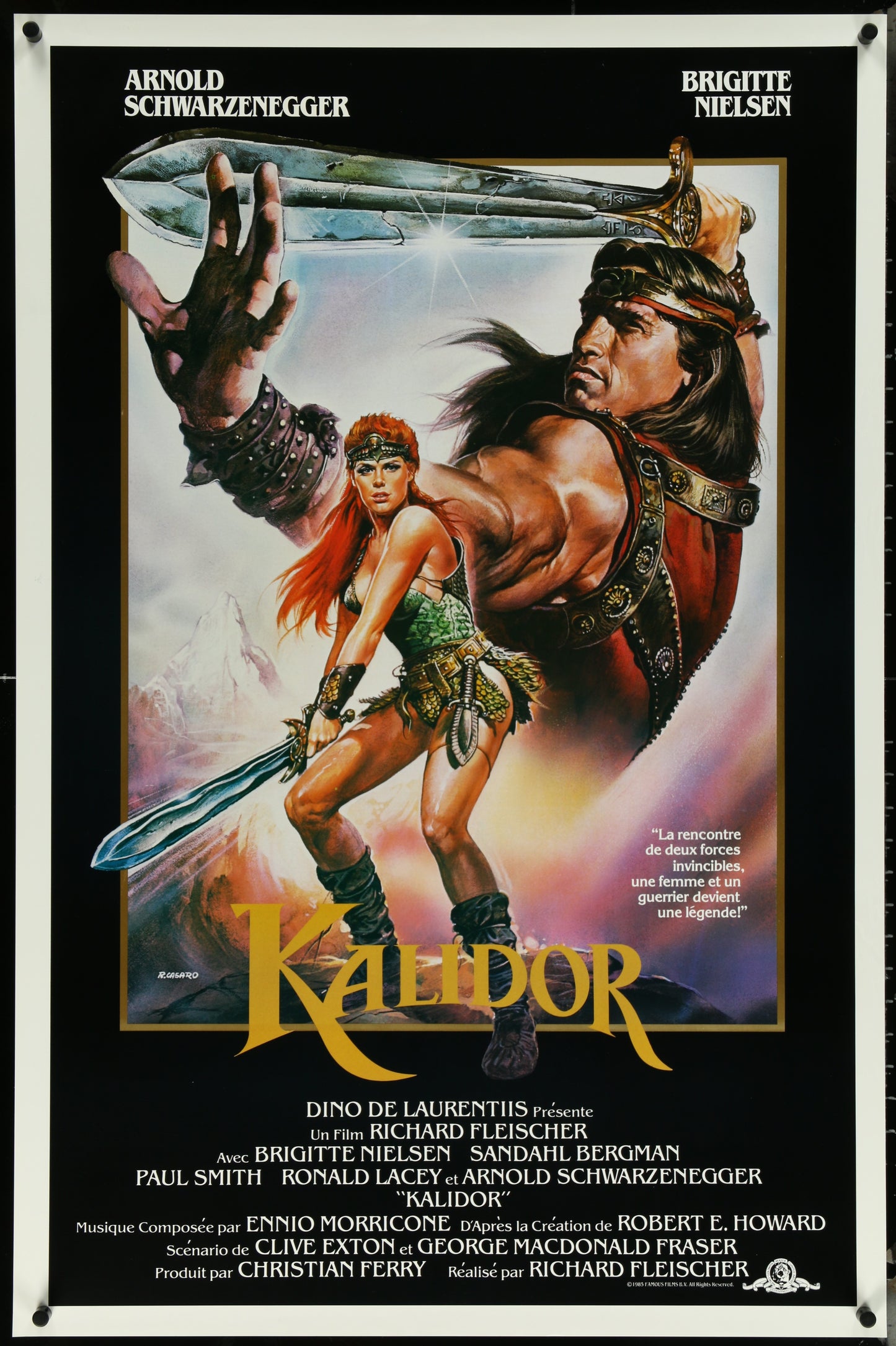 Red Sonja (1985) Original French Language One Sheet Movie Poster