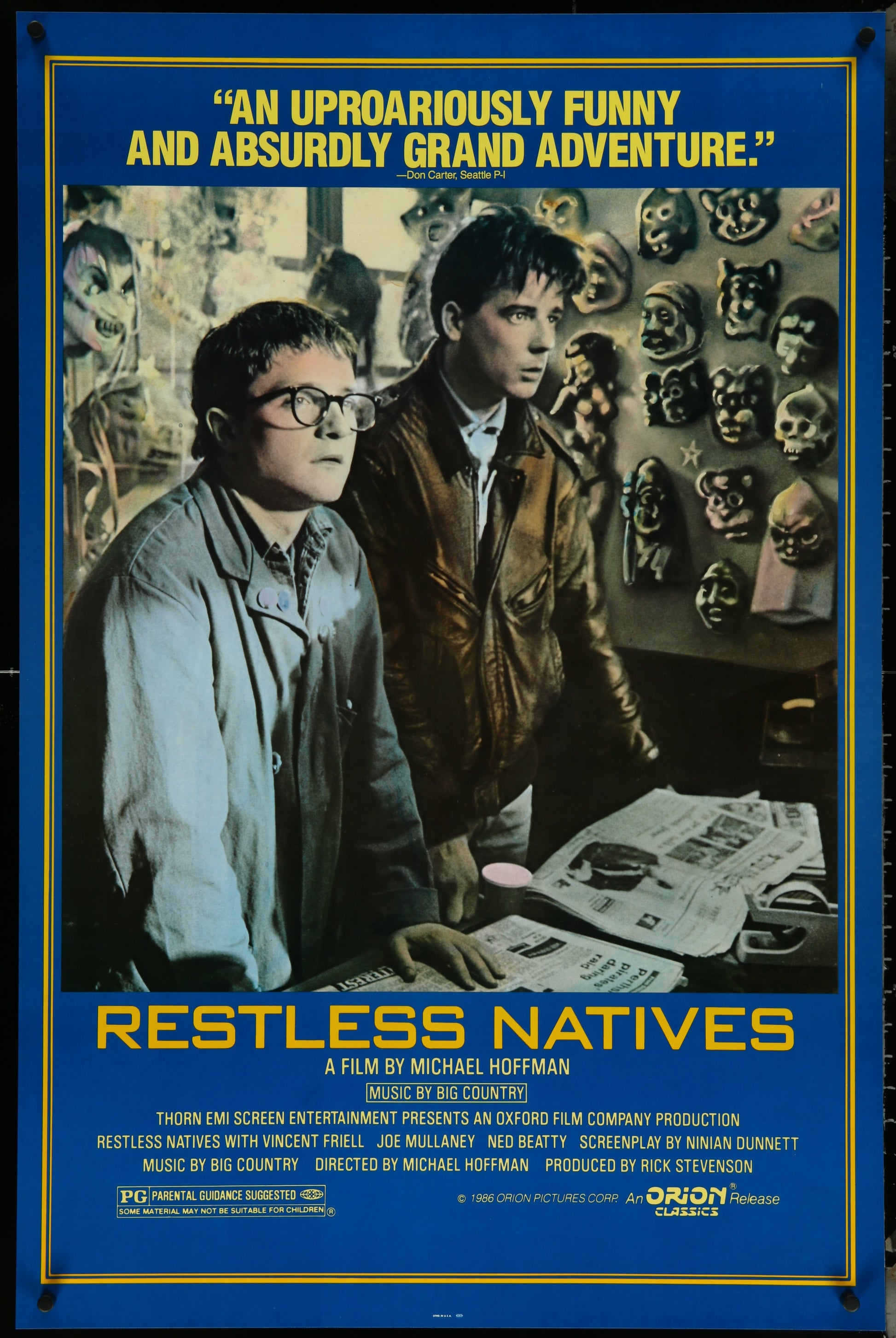 Restless Natives (1986) Original US One Sheet Movie