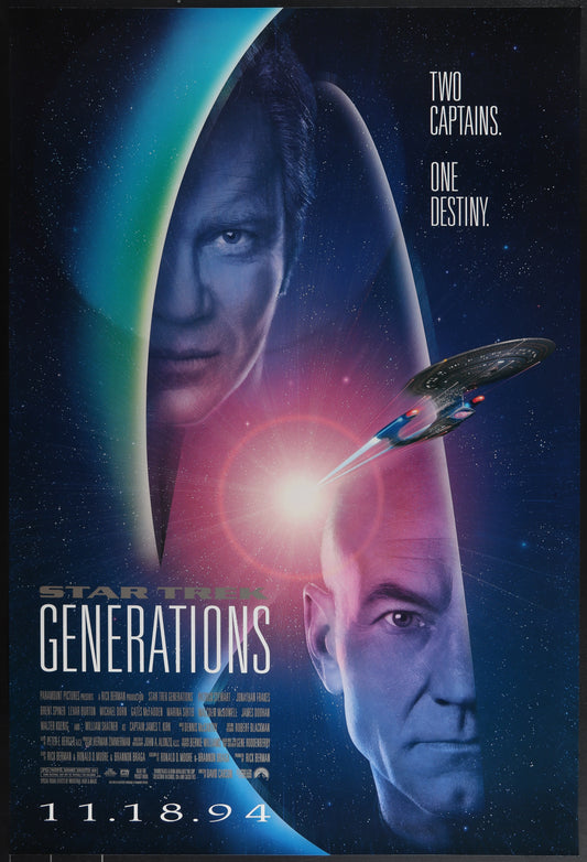 Star Trek: Generations (1994) Original US One Sheet Movie Poster