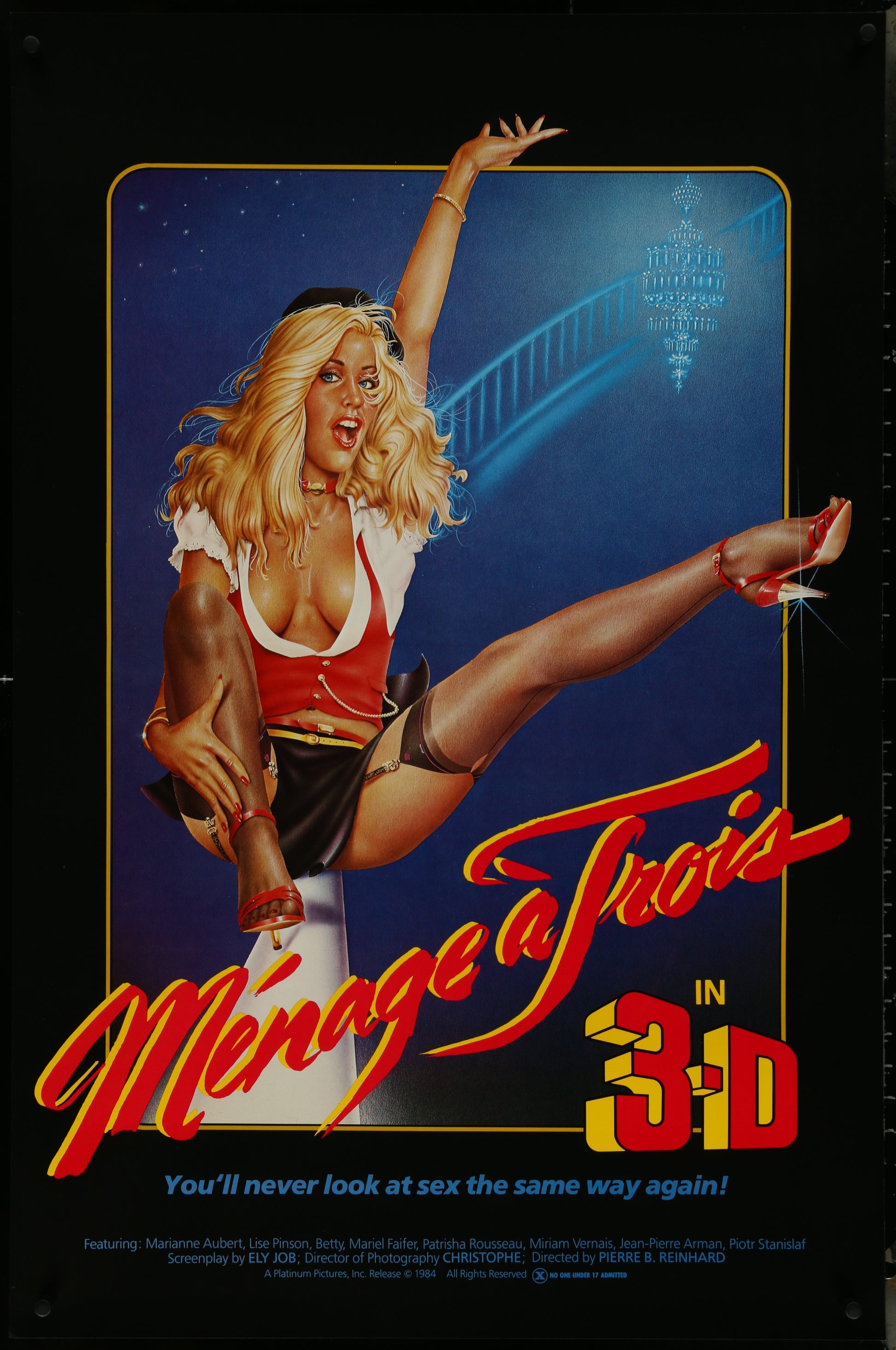 Menage A Trois (1984) Original US One Sheet Movie Poster