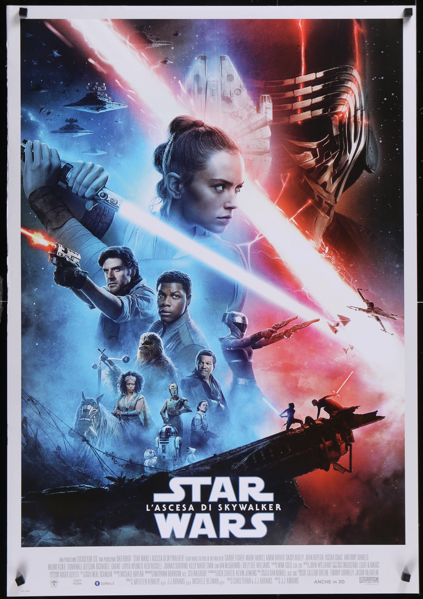 Star Wars: The Rise Of Skywalker (2019) Original Italian One Sheet Movie Poster