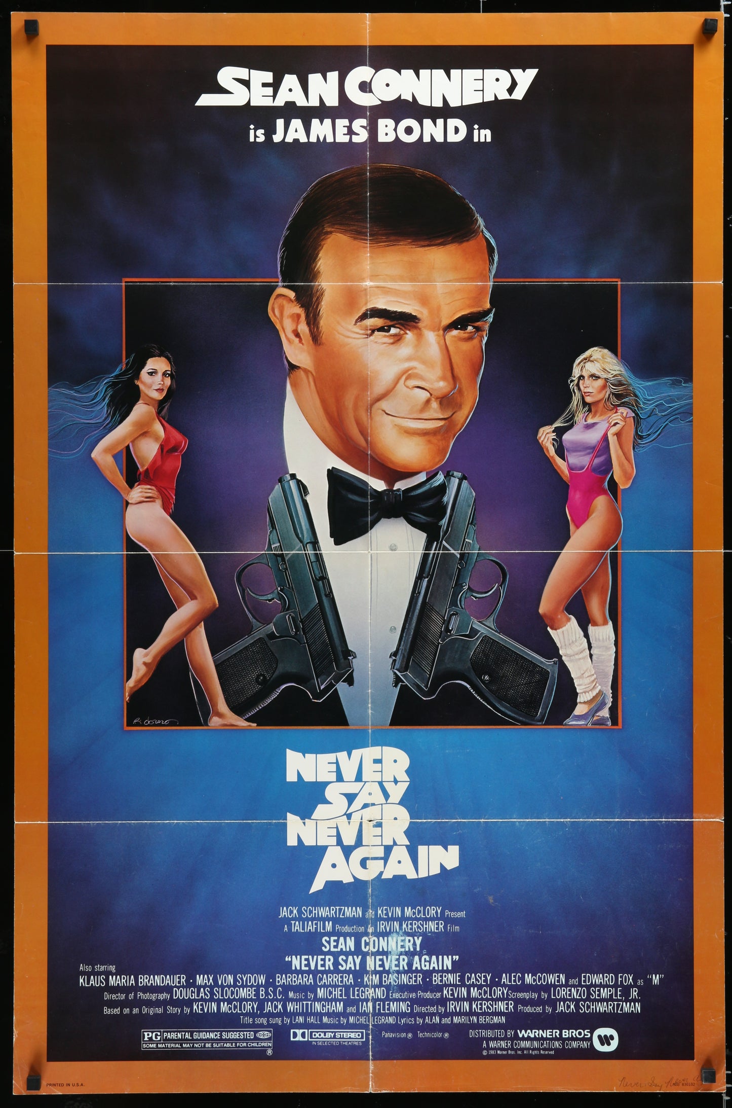 Never Say Never Again (1983) Original US One Sheet Movie Poster