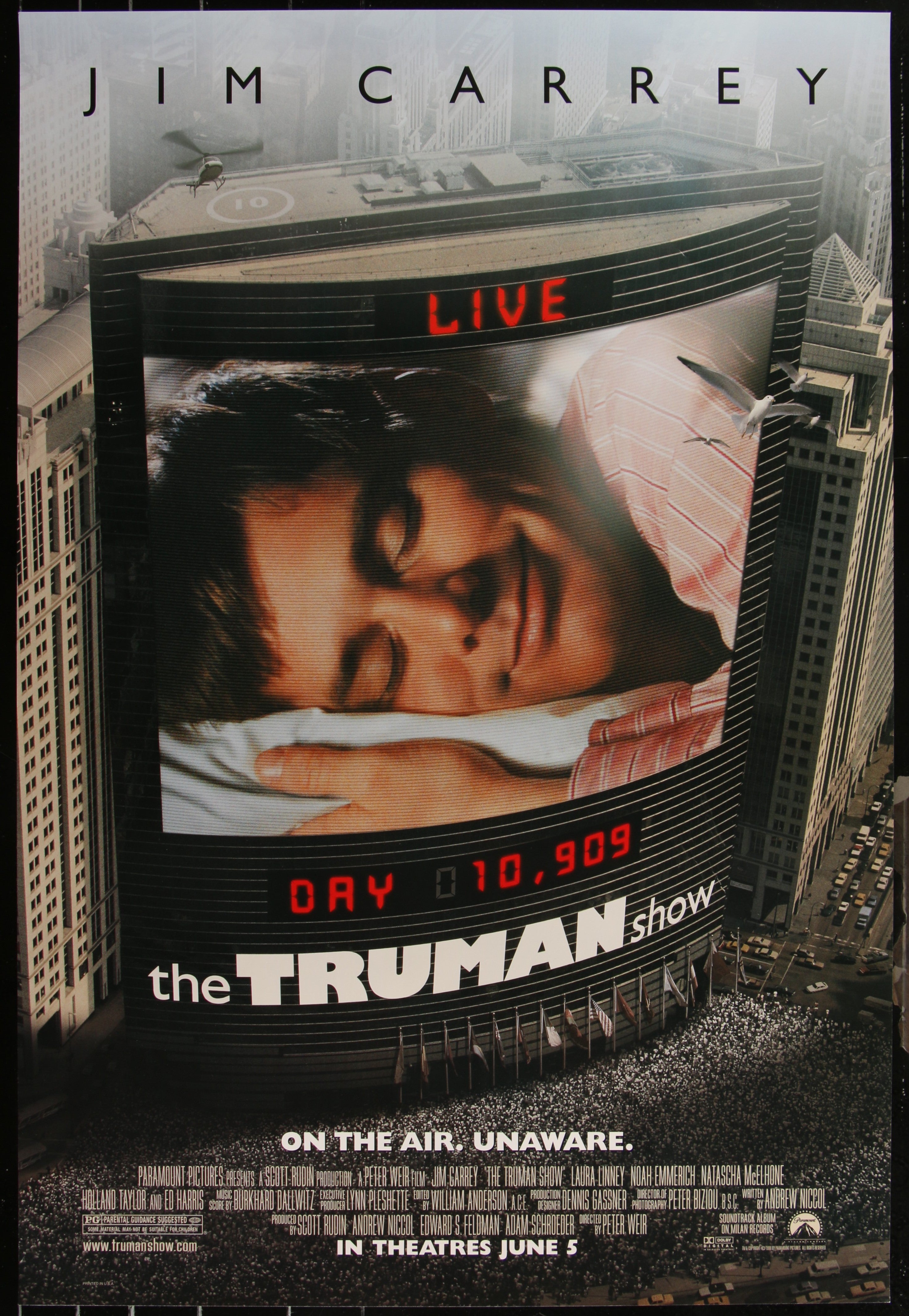 The Truman show original movie poster outlet 1998