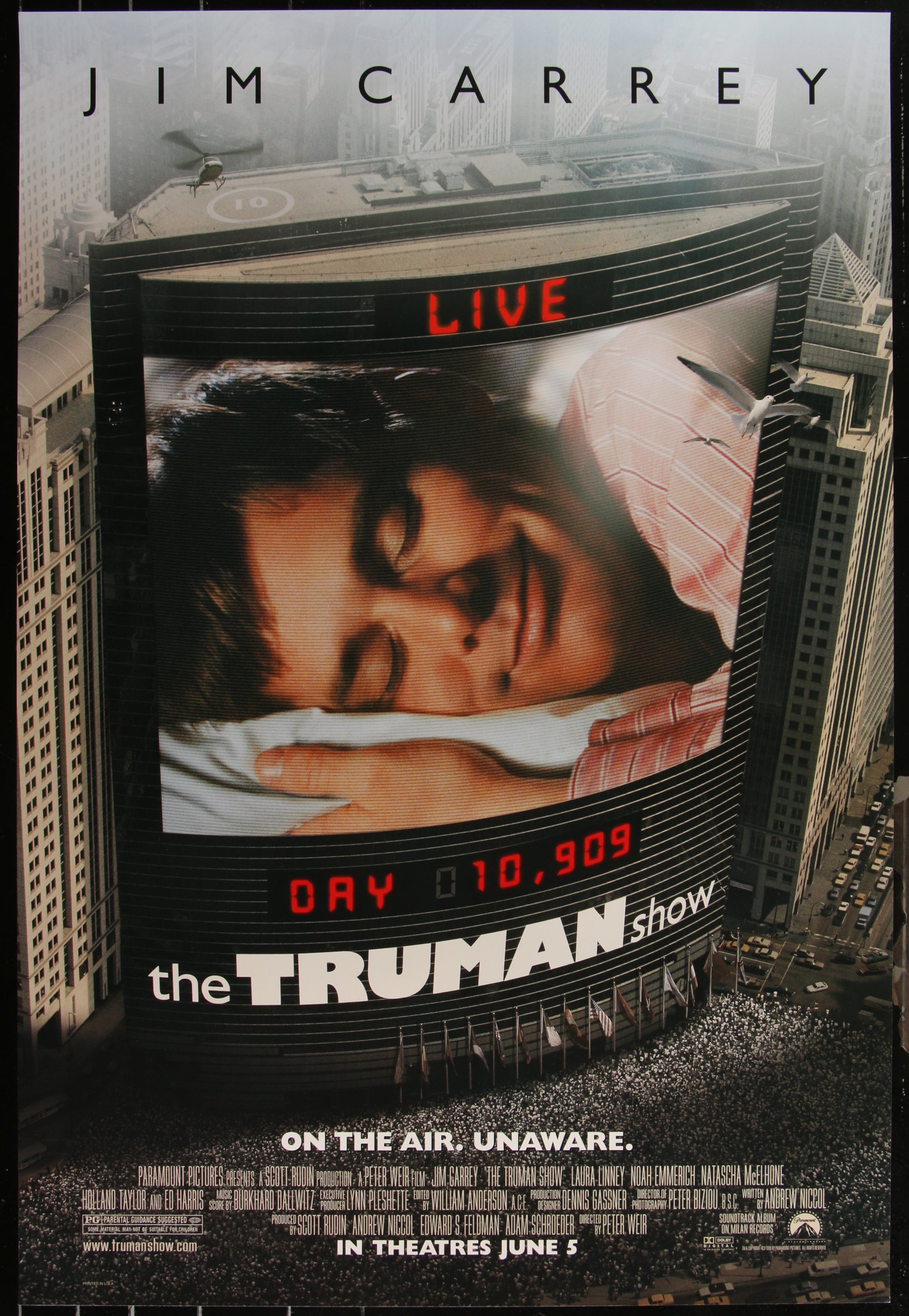 The Truman Show (1998) Original US One Sheet Movie Poster