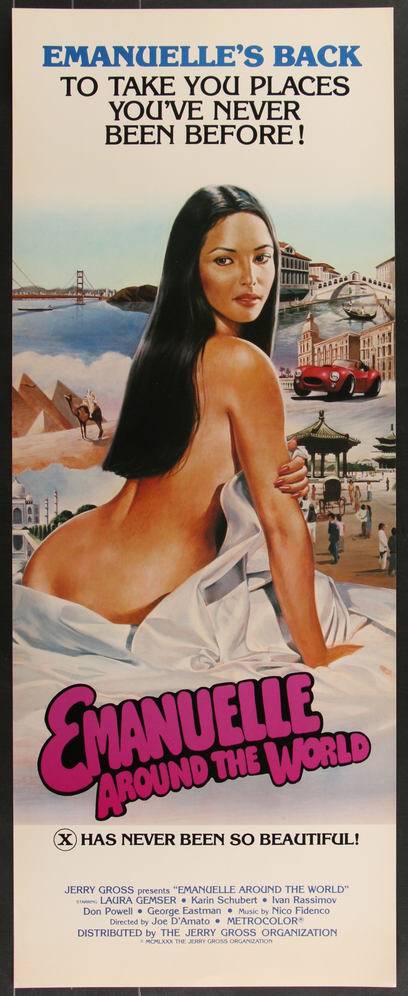 Emanuelle Around The World (1980) Original US Insert Movie Poster