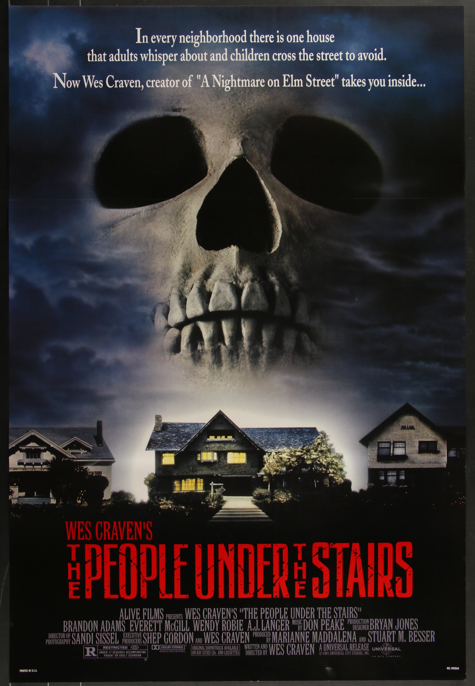 The People Under the Stairs (1992) Original US One Sheet Movie Poster