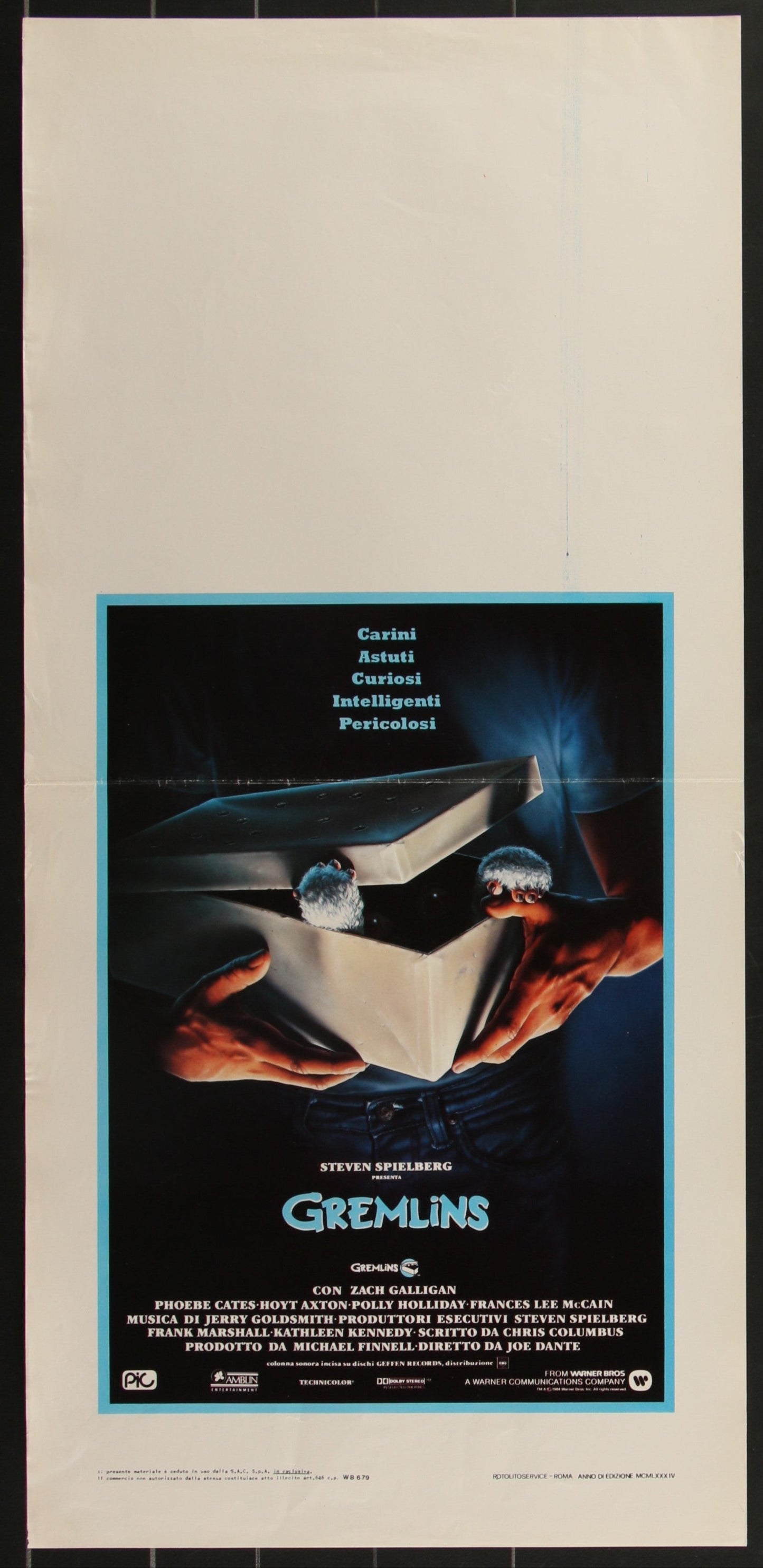 Gremlins (1984) Original Italian Locandina Movie Poster