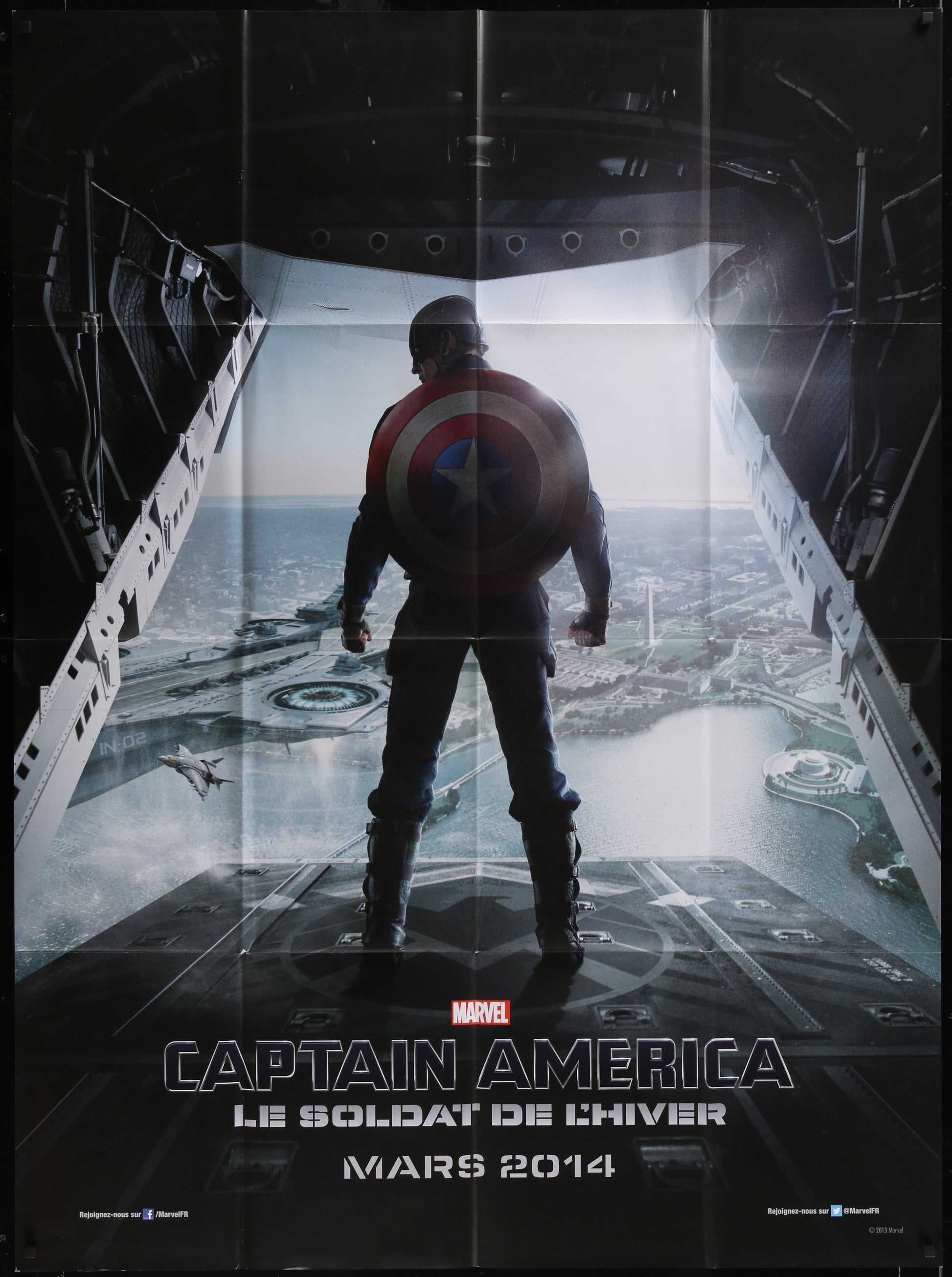 Captain America: The Winter Soldier (2014) Original French One Panel Movie Poster